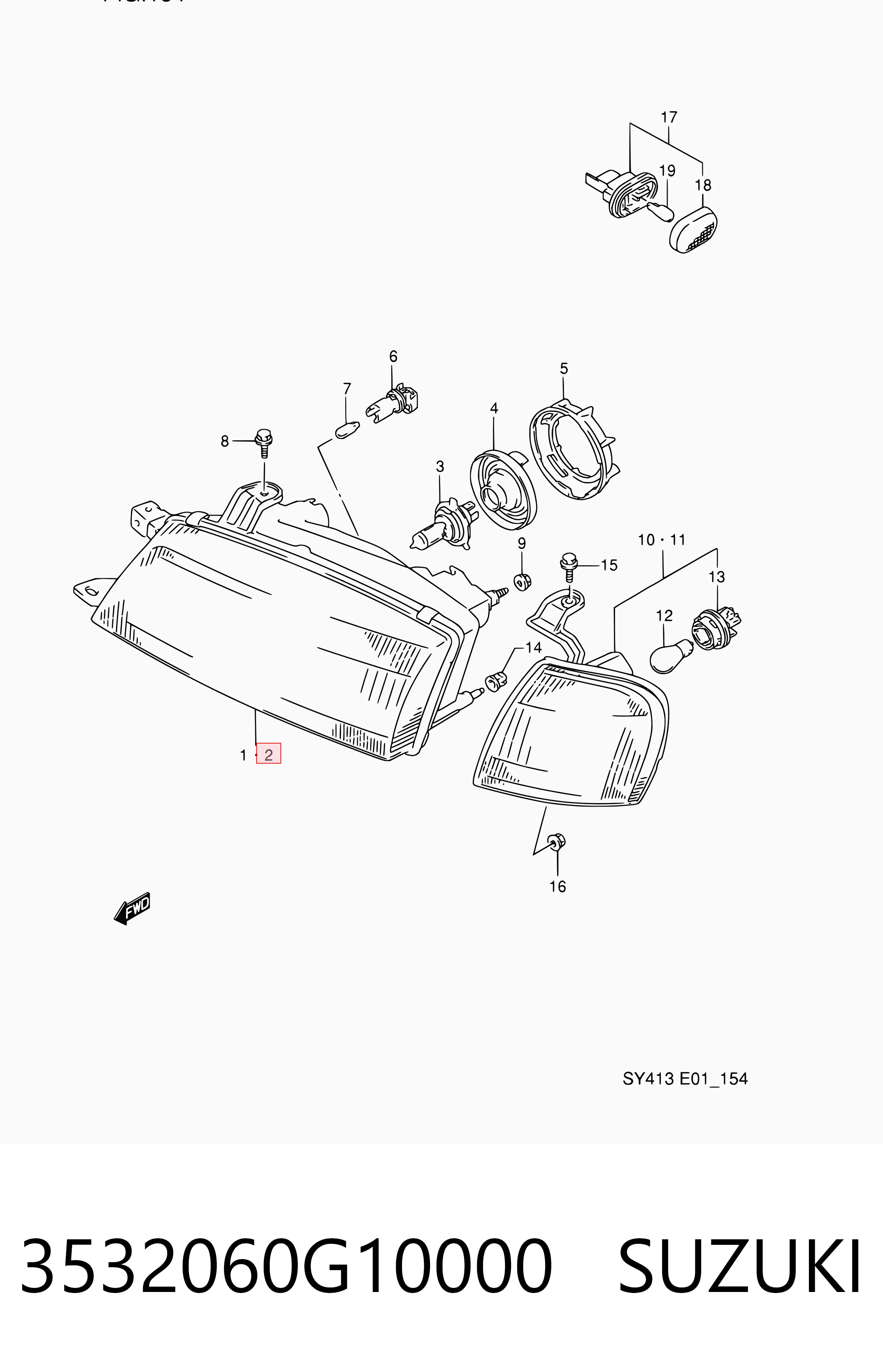Faros para Suzuki Baleno  EG