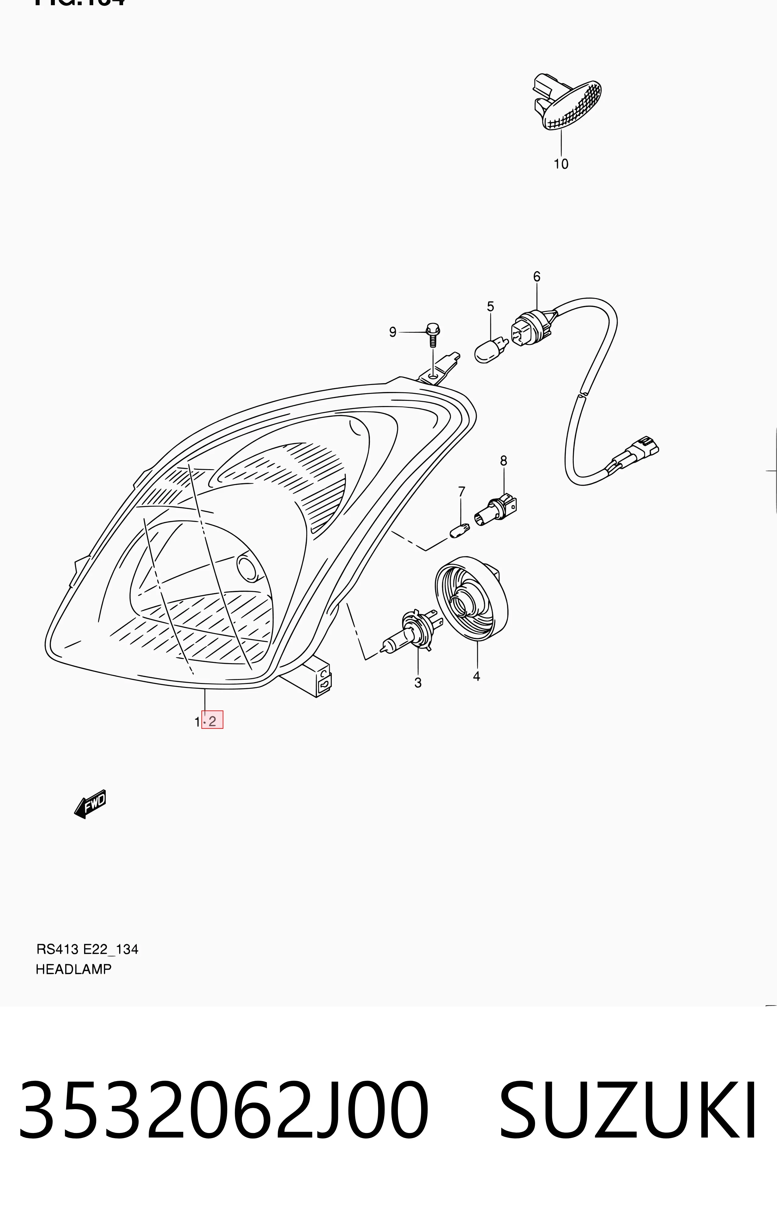 Faro izquierdo para Suzuki Swift RS