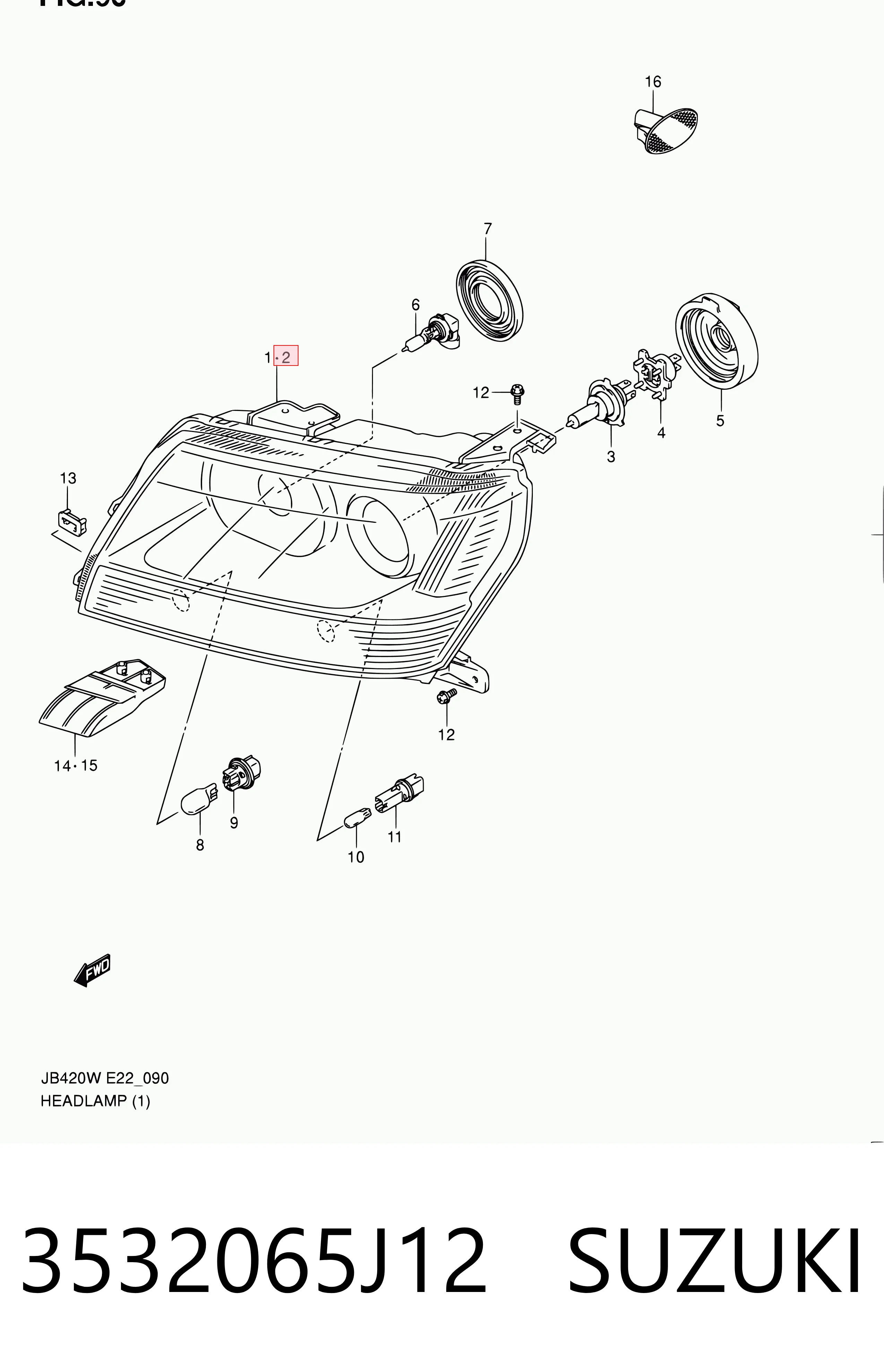 3532065J12 Suzuki Faros