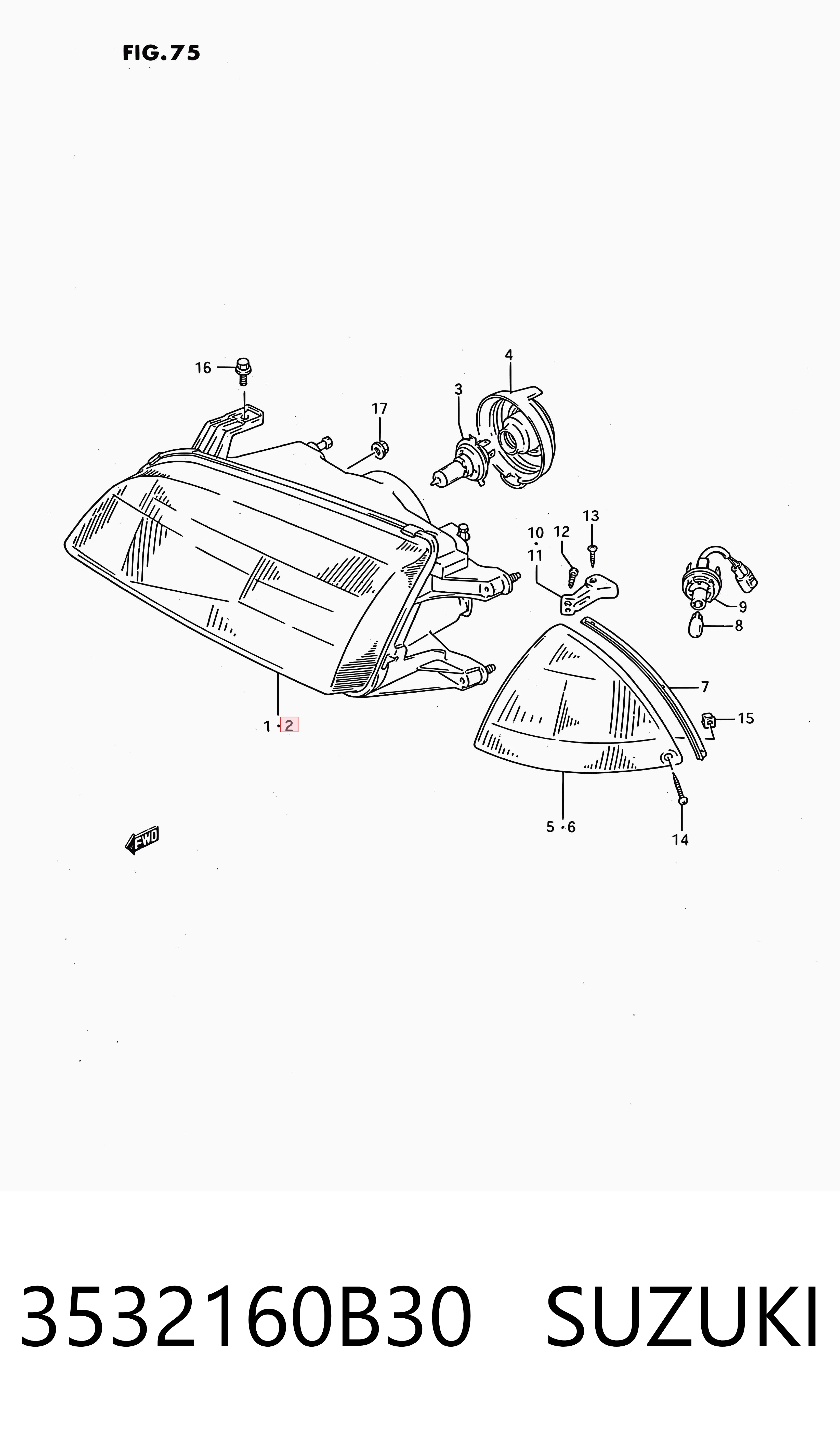 Faros para Suzuki Swift II EA