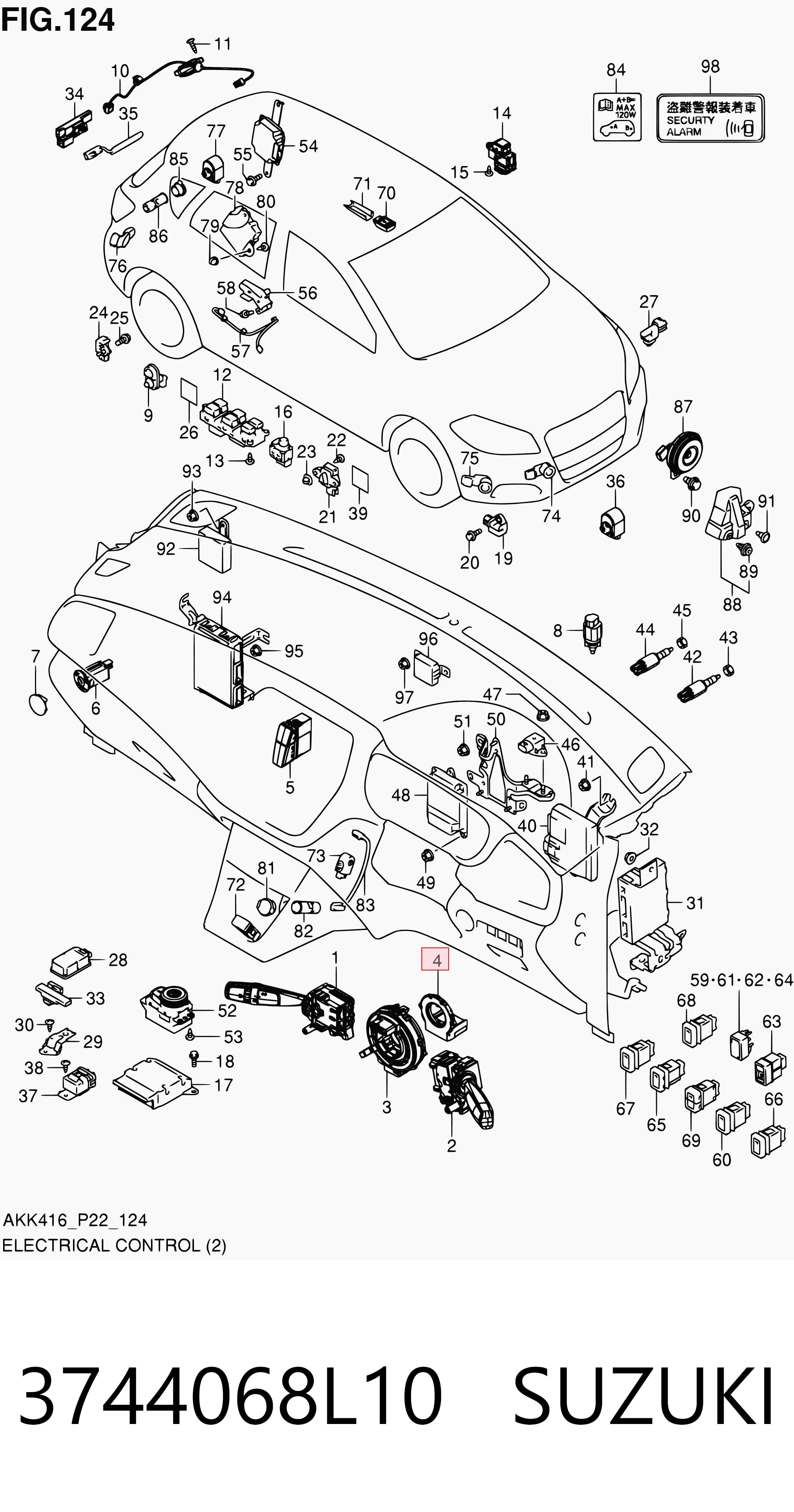  Sensor angulo de giro Suzuki Vitara 