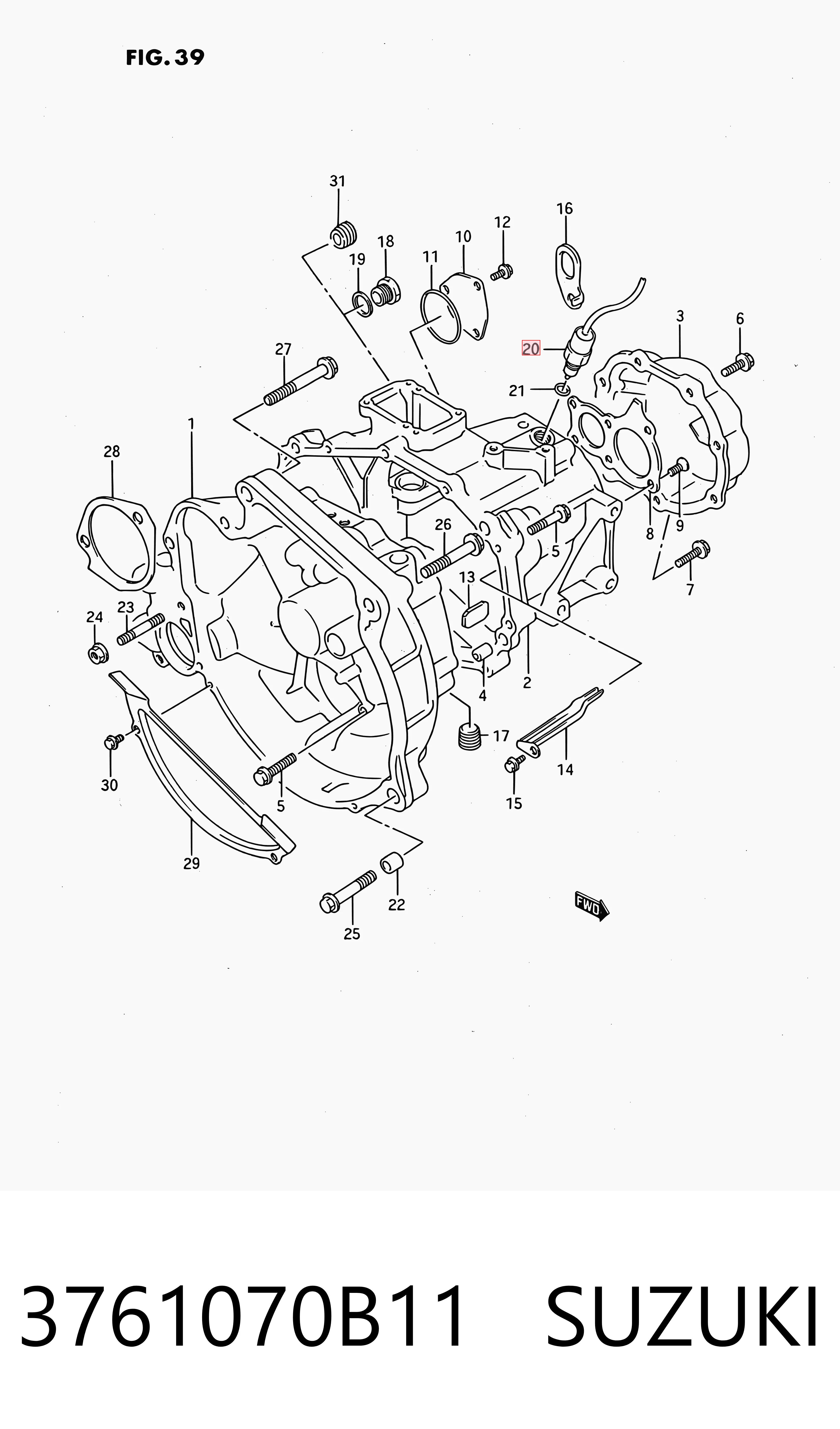 3761070B11 Suzuki Interruptor de marcha atras