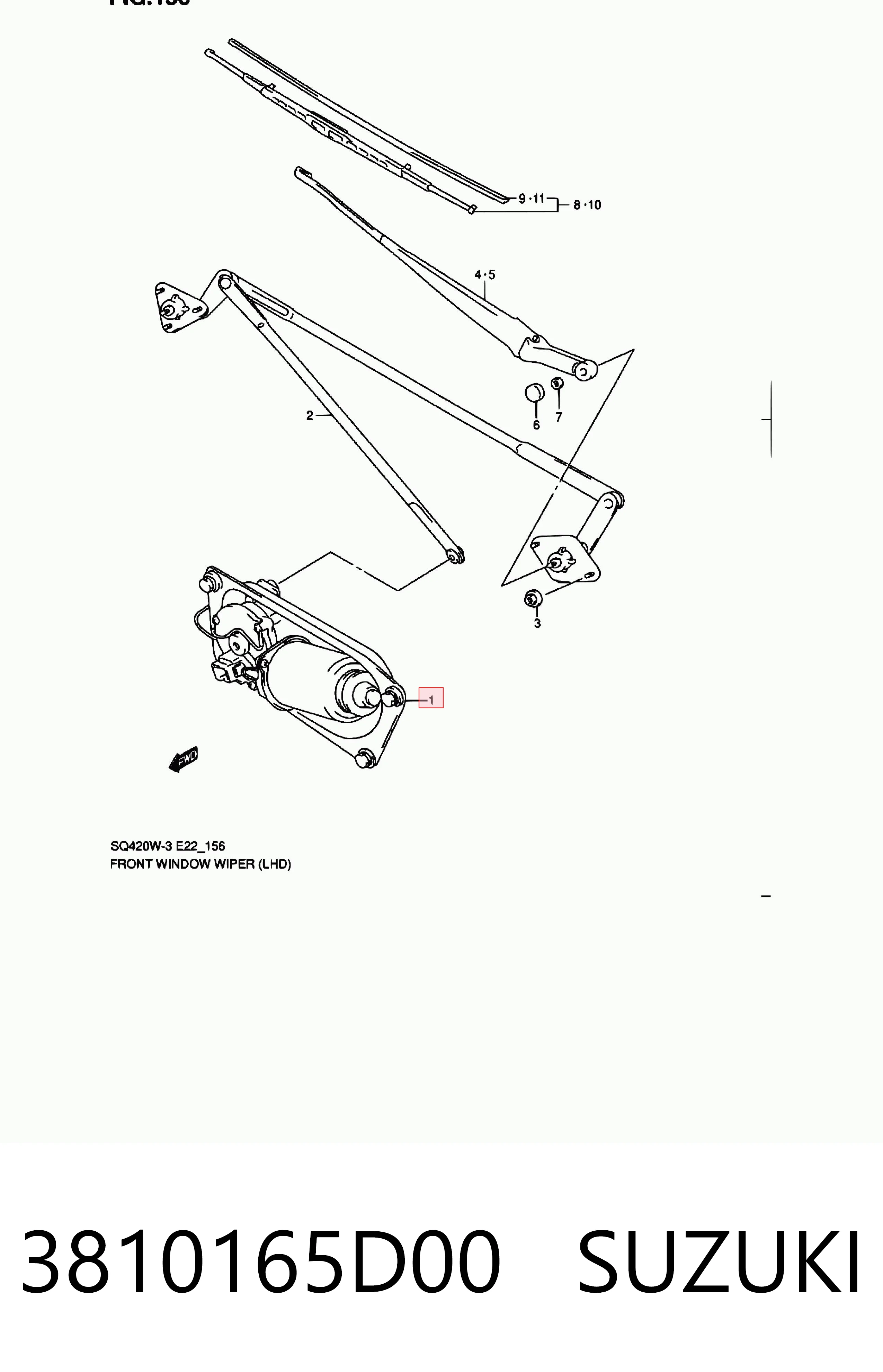 Motor limpiaparabrisas para Suzuki Grand Vitara  FT, HT