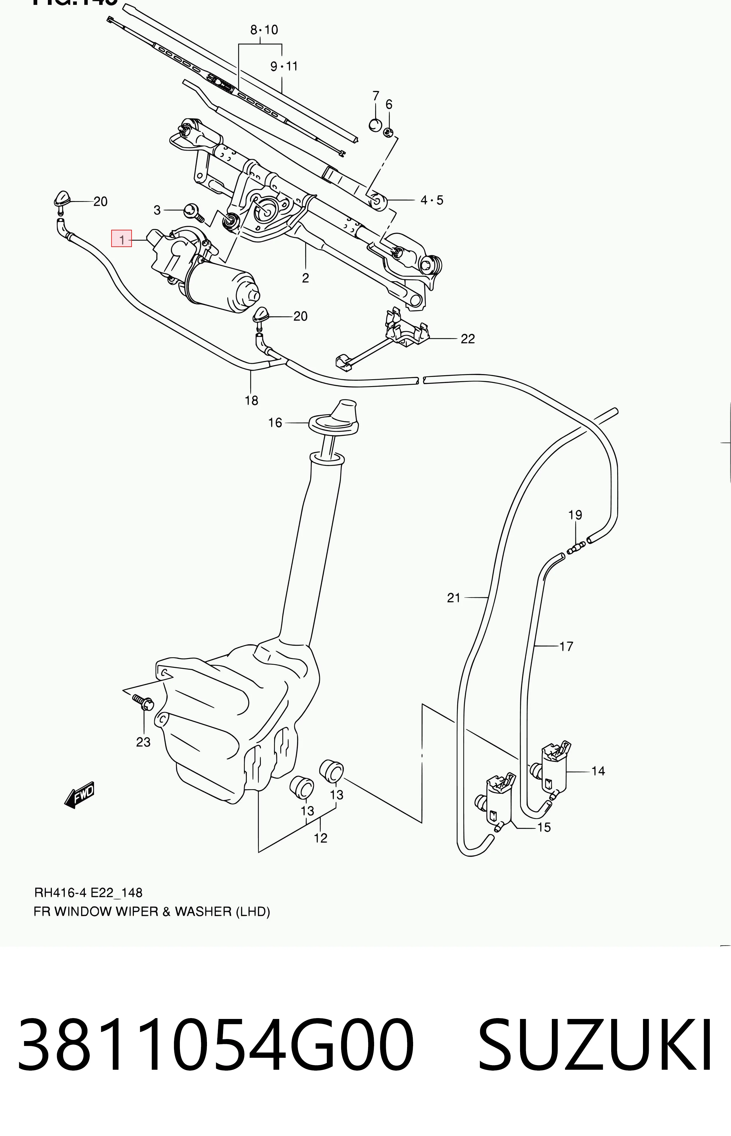 Comprar Motor limpiaparabrisas Mitsubishi Outlander I CU