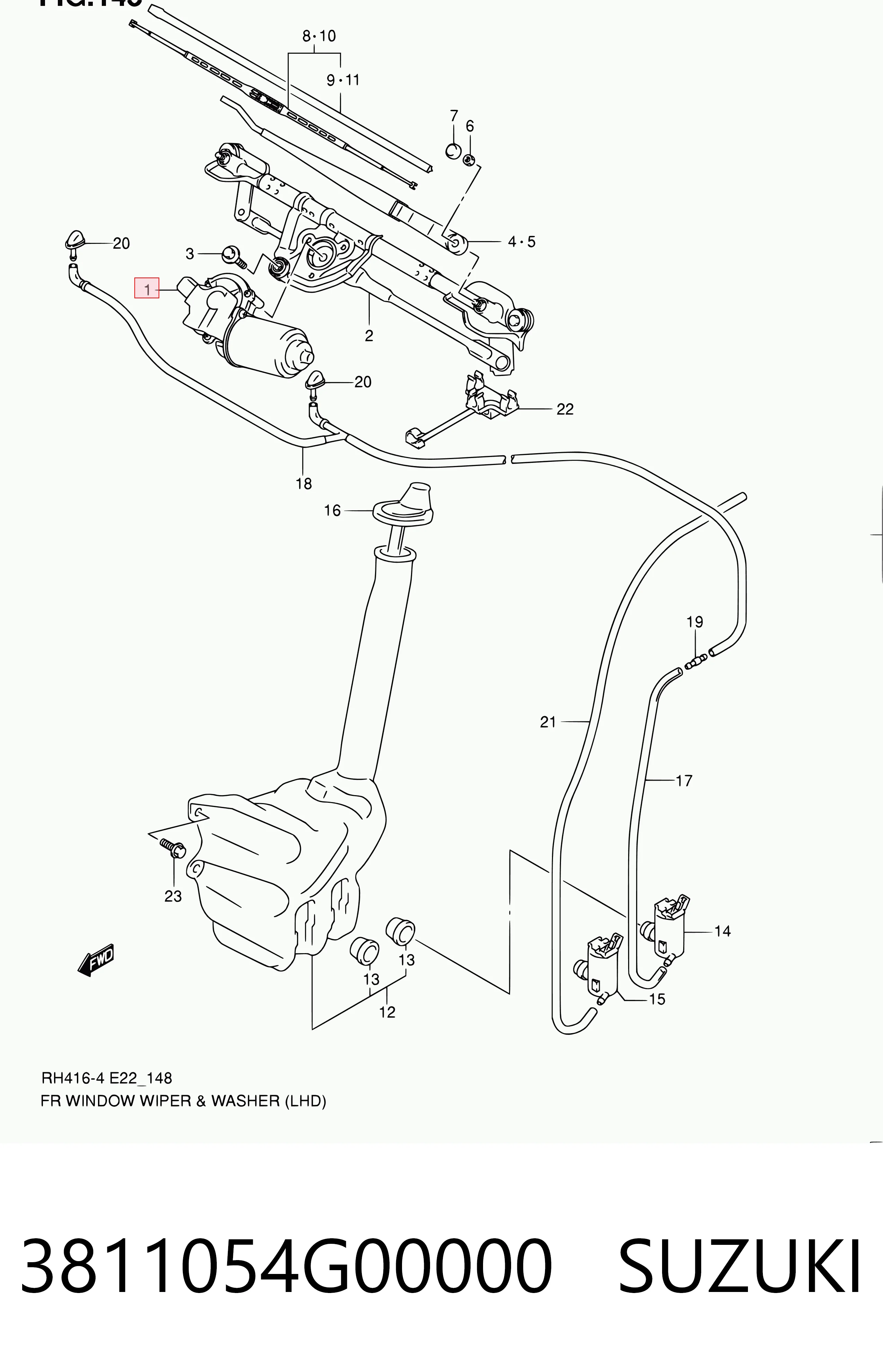 Motor del limpiaparabrisas Mitsubishi Outlander I SUV (CU) (2003 - 2008) precio, desde 63,98 EUR