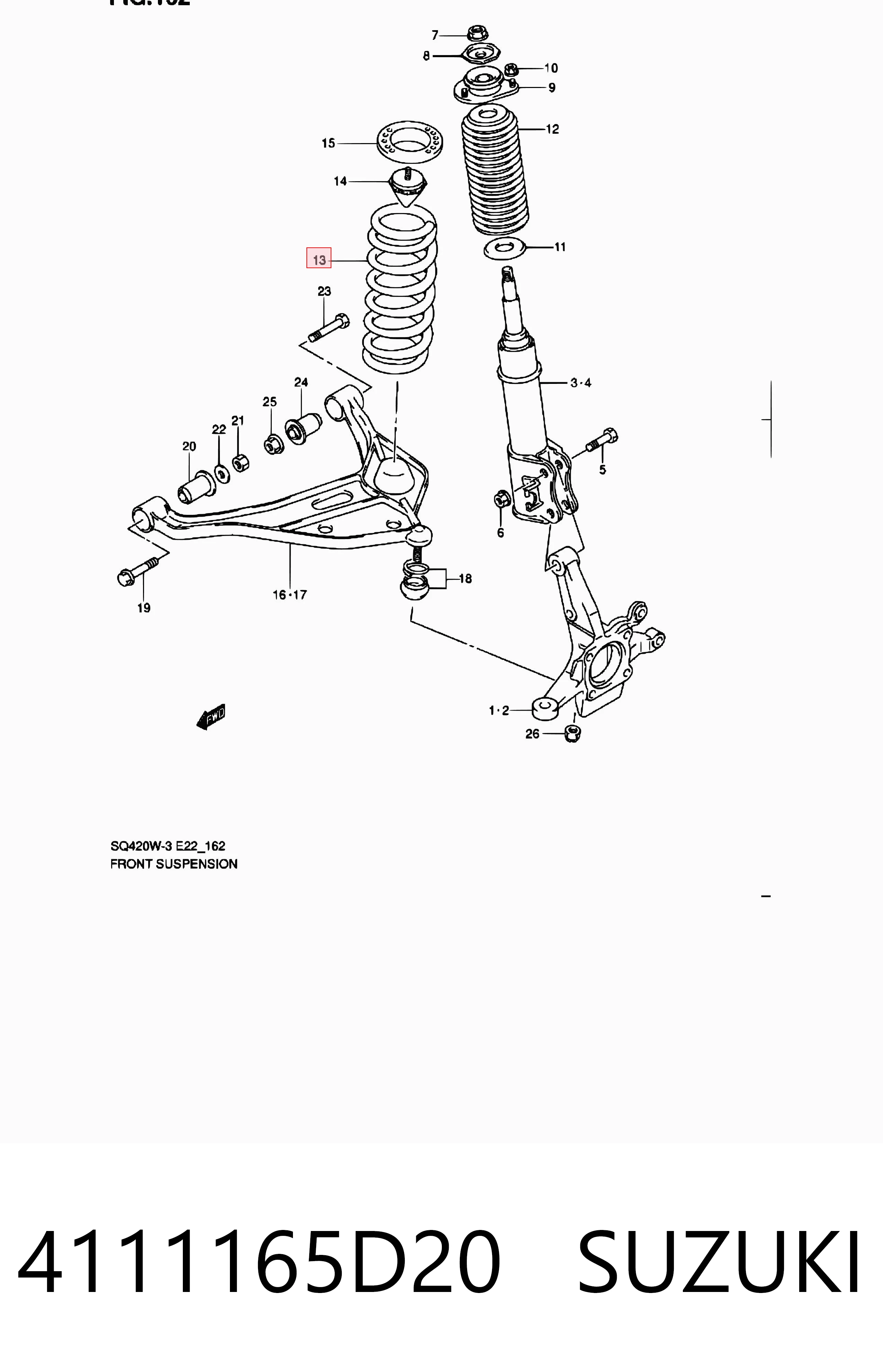 Comprar Muelle delantero Suzuki Grand Vitara  FT, HT a bajo precio