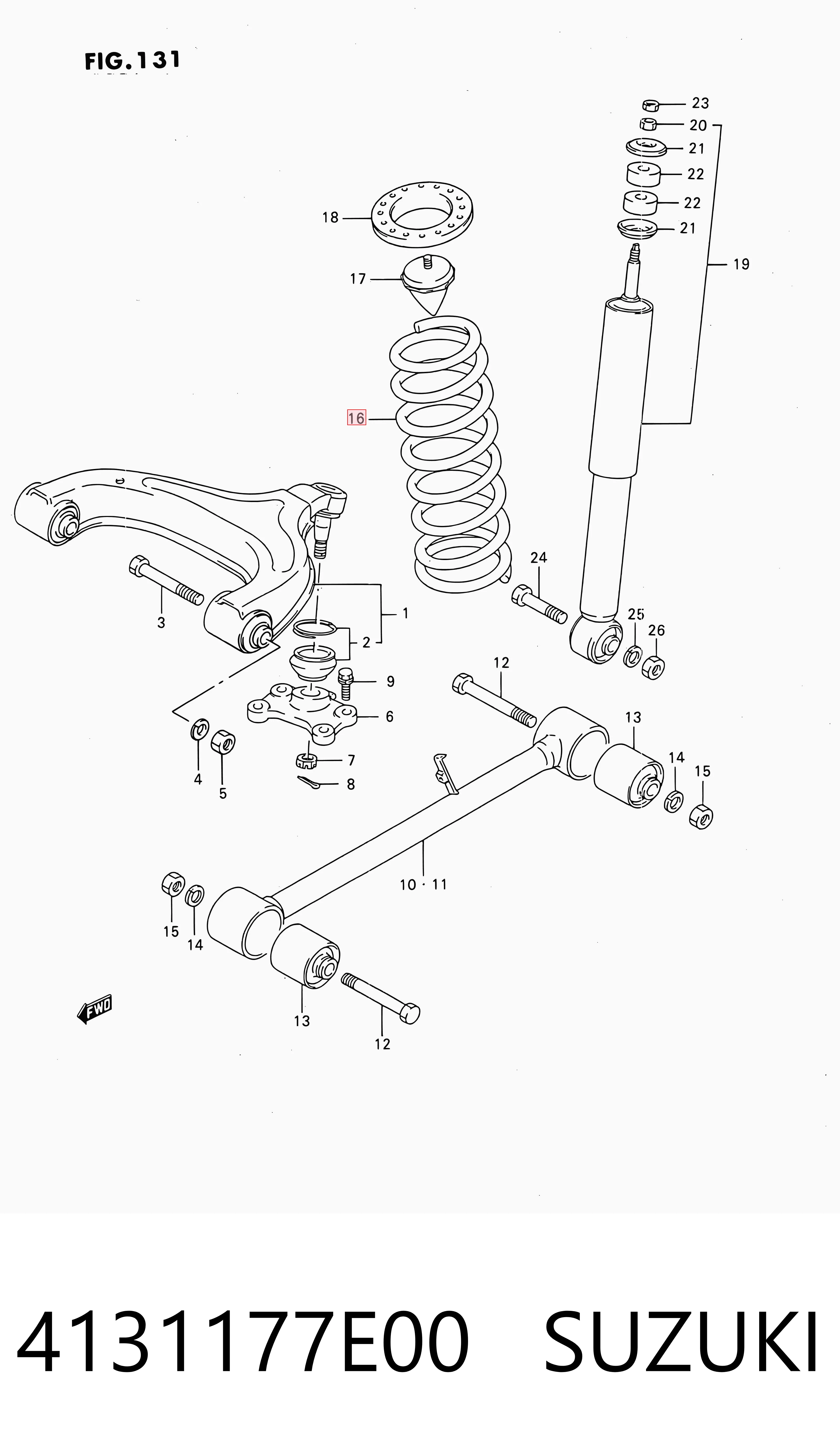 Comprar 4131156B01 Toyota Muelle de eje trasero