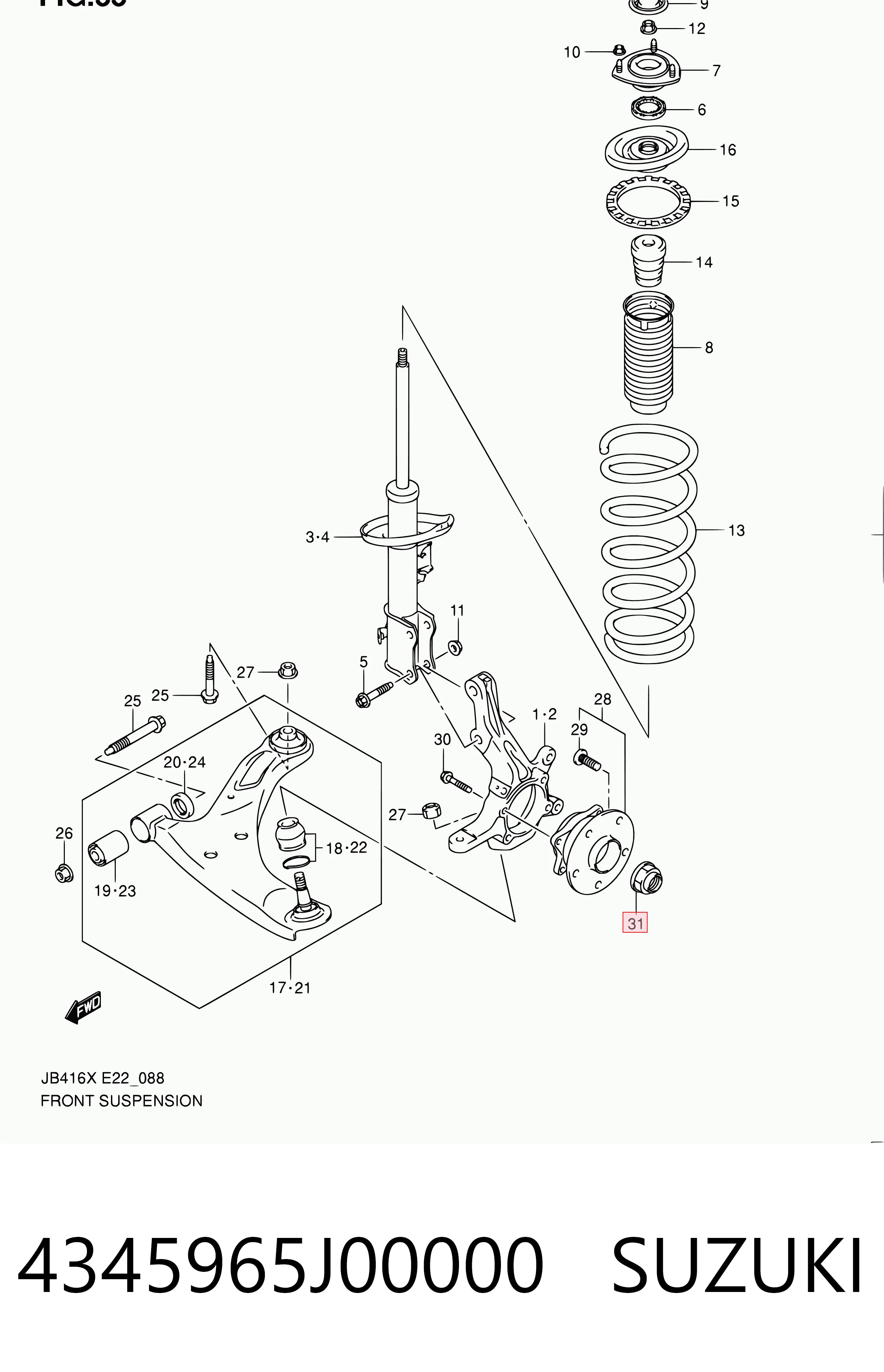 4345965J00000 Suzuki