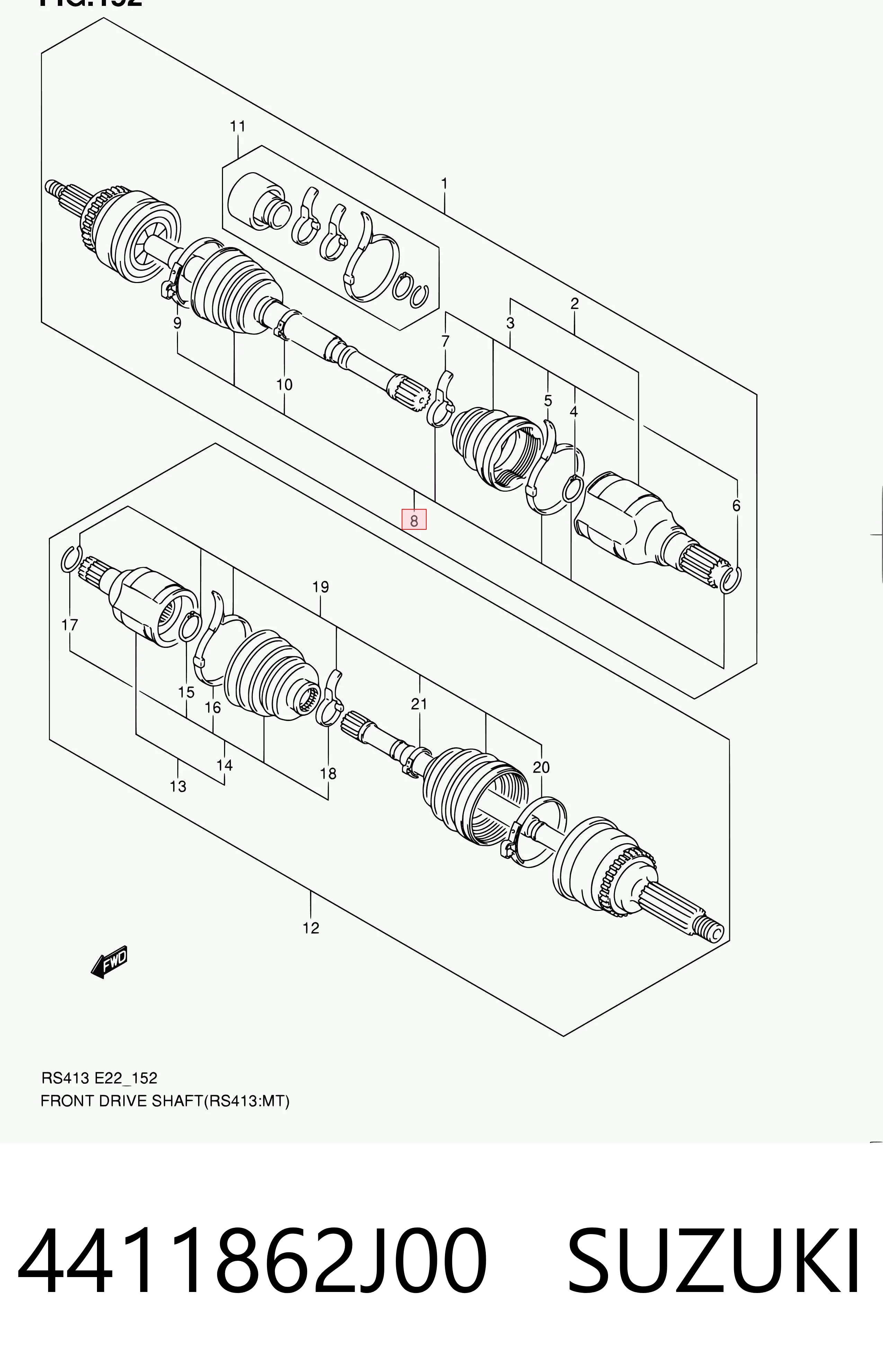 Comprar Fuelle exterior del palier delantero Suzuki Swift II AH, AJ a bajo precio