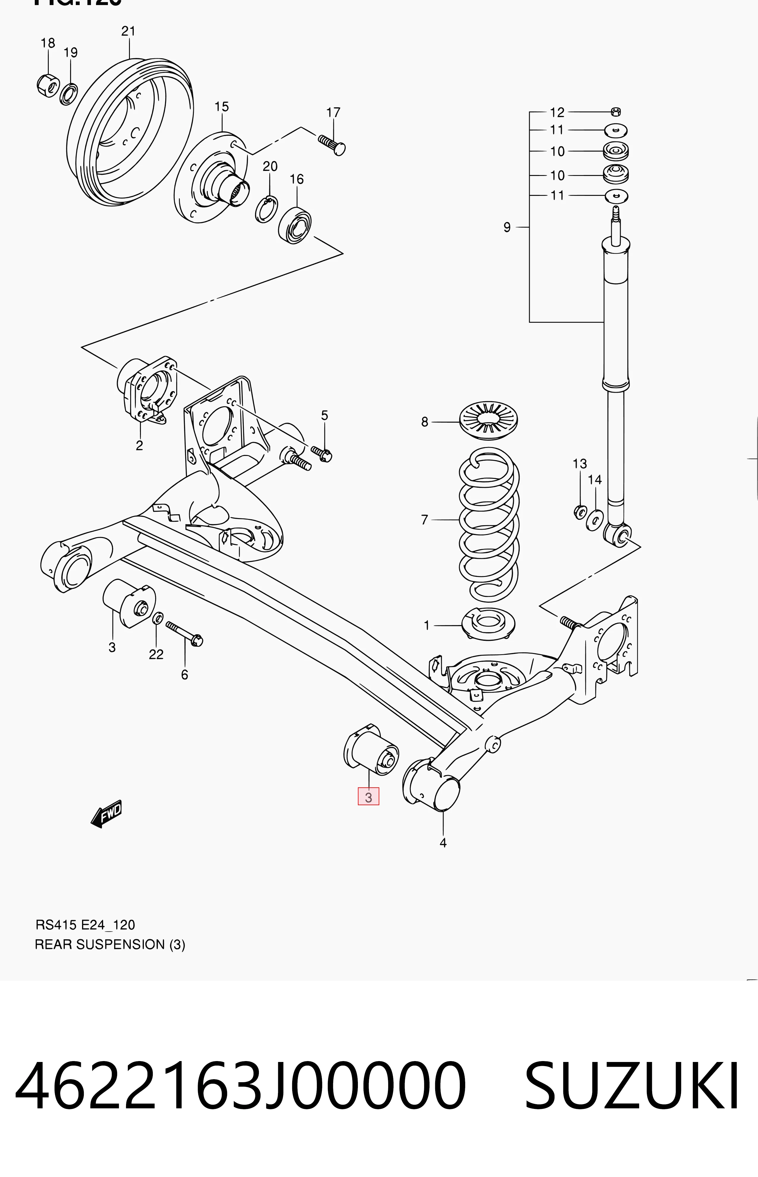 silentblock del eje trasero Suzuki Swift III hatchback comprar en España