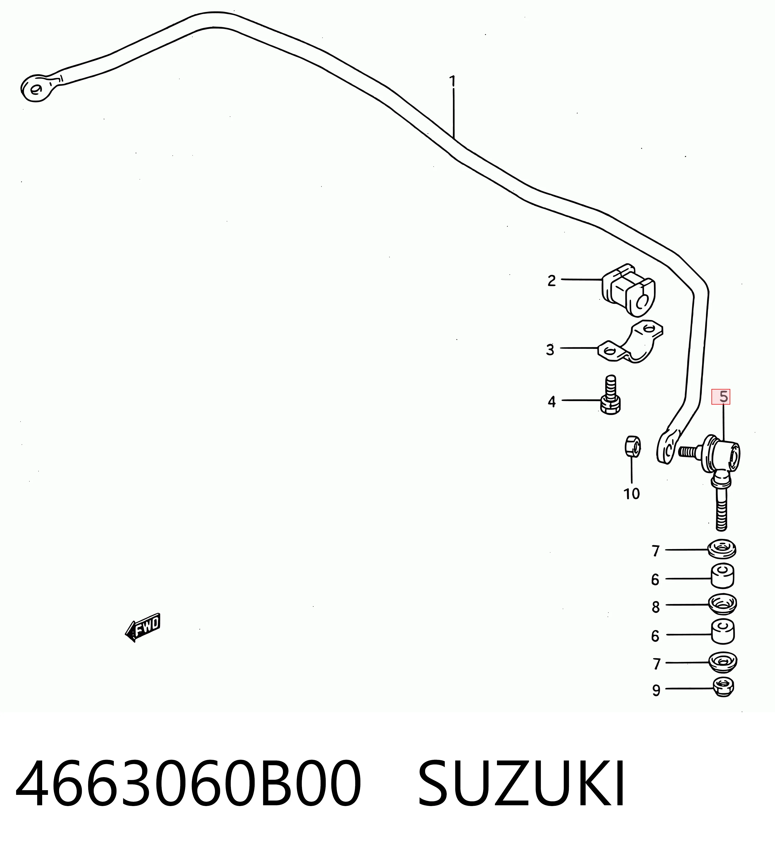 Comprar Bieleta estabilizadora delantera Suzuki Swift II AH, AJ a bajo precio