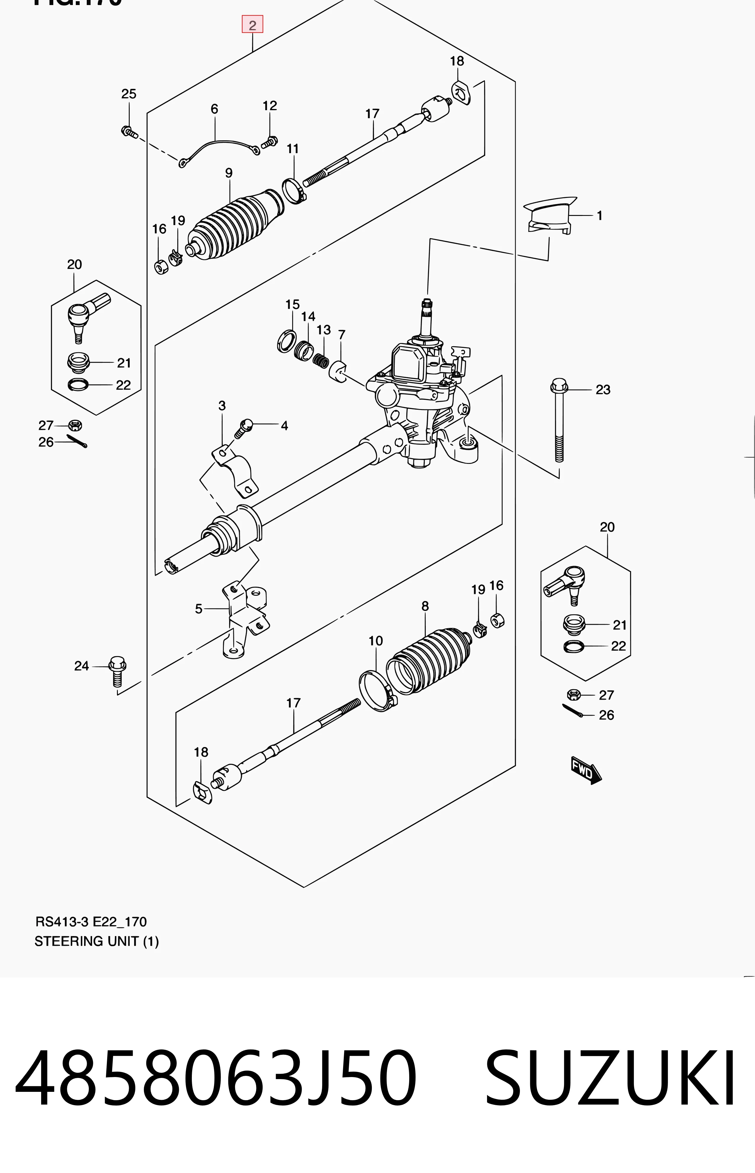 Cremallera caja de direccion para Suzuki Swift III RS