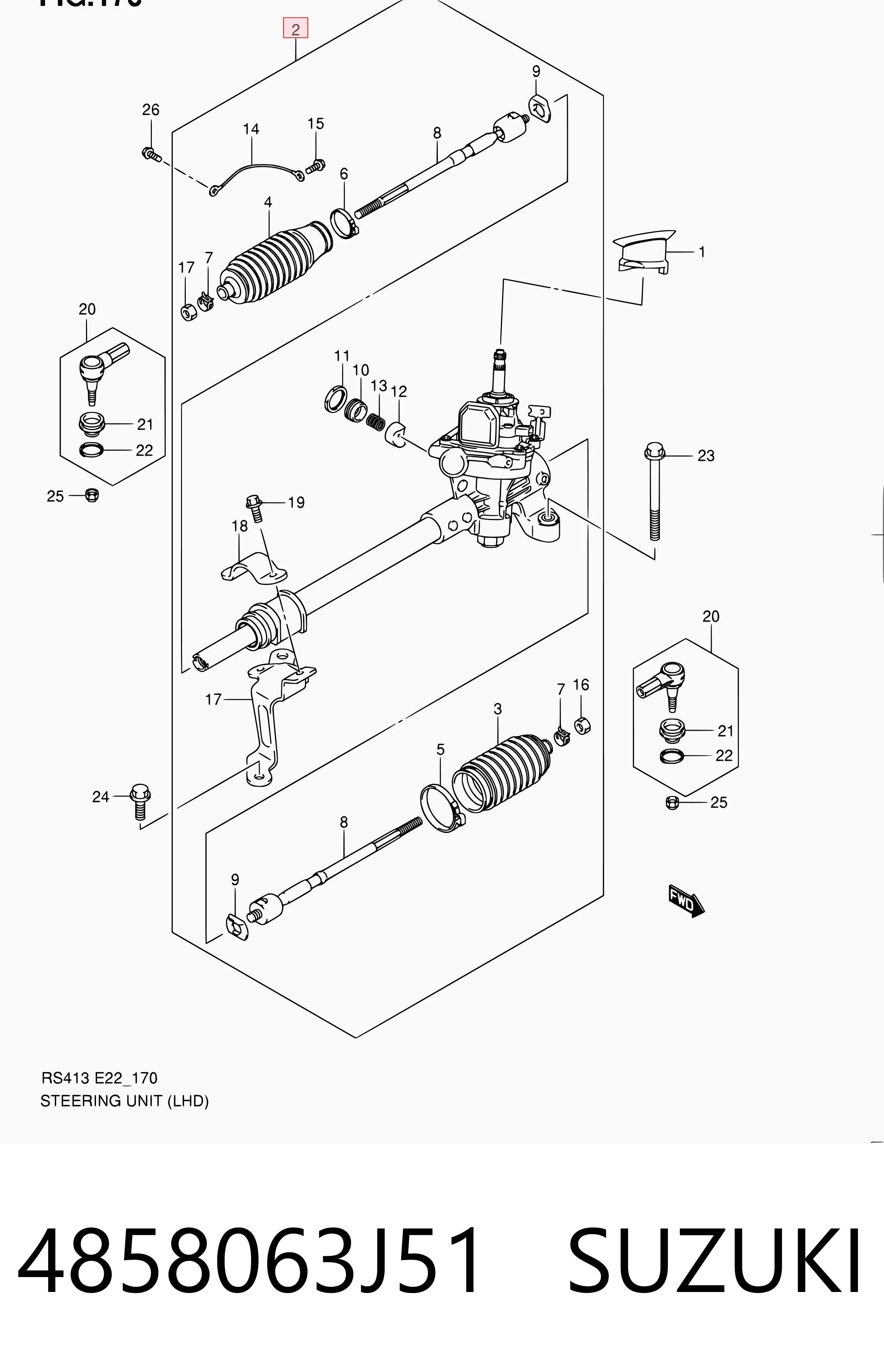  Cremallera de dirección Suzuki Swift 3
