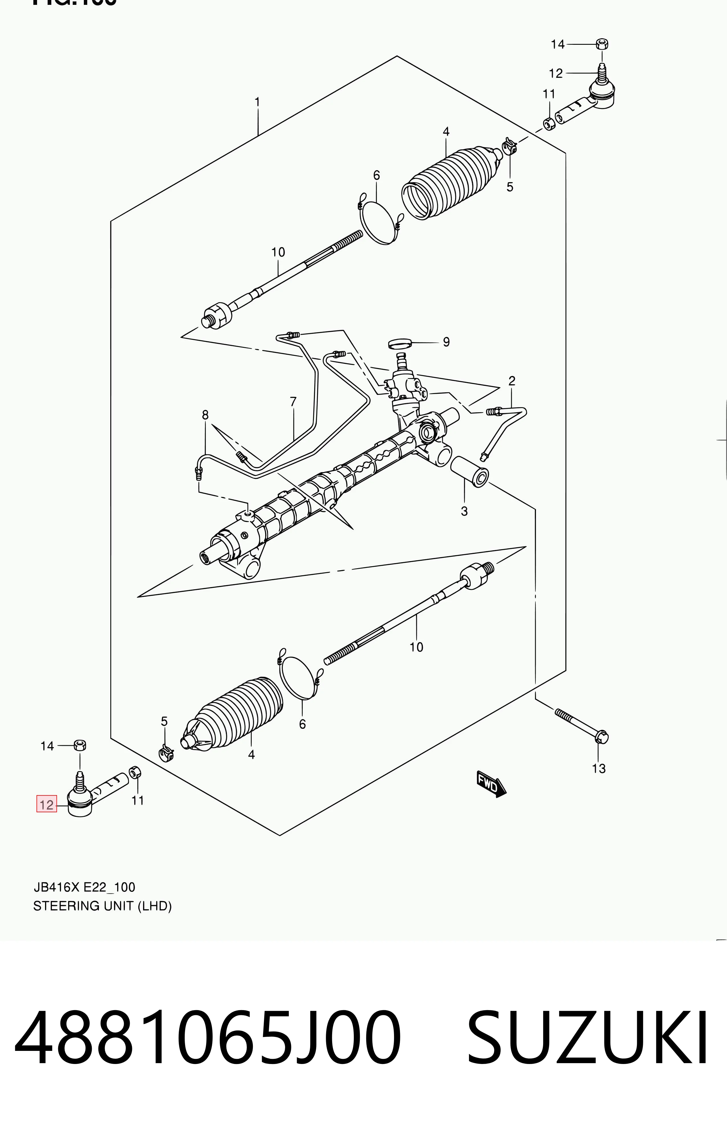  Rótula barra de dirección Suzuki Grand Vitara 