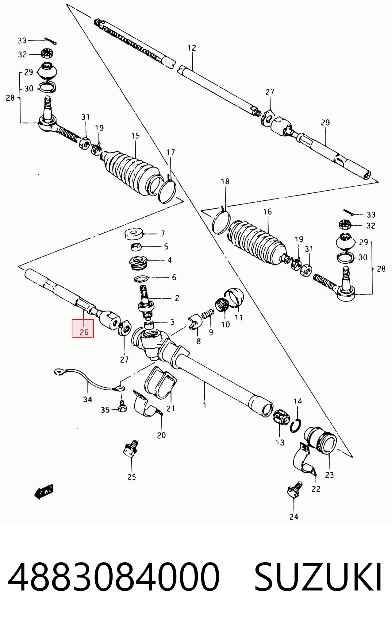 Bieleta de direccion Alto II hatchback (1986-1993) original desde 20,75 €