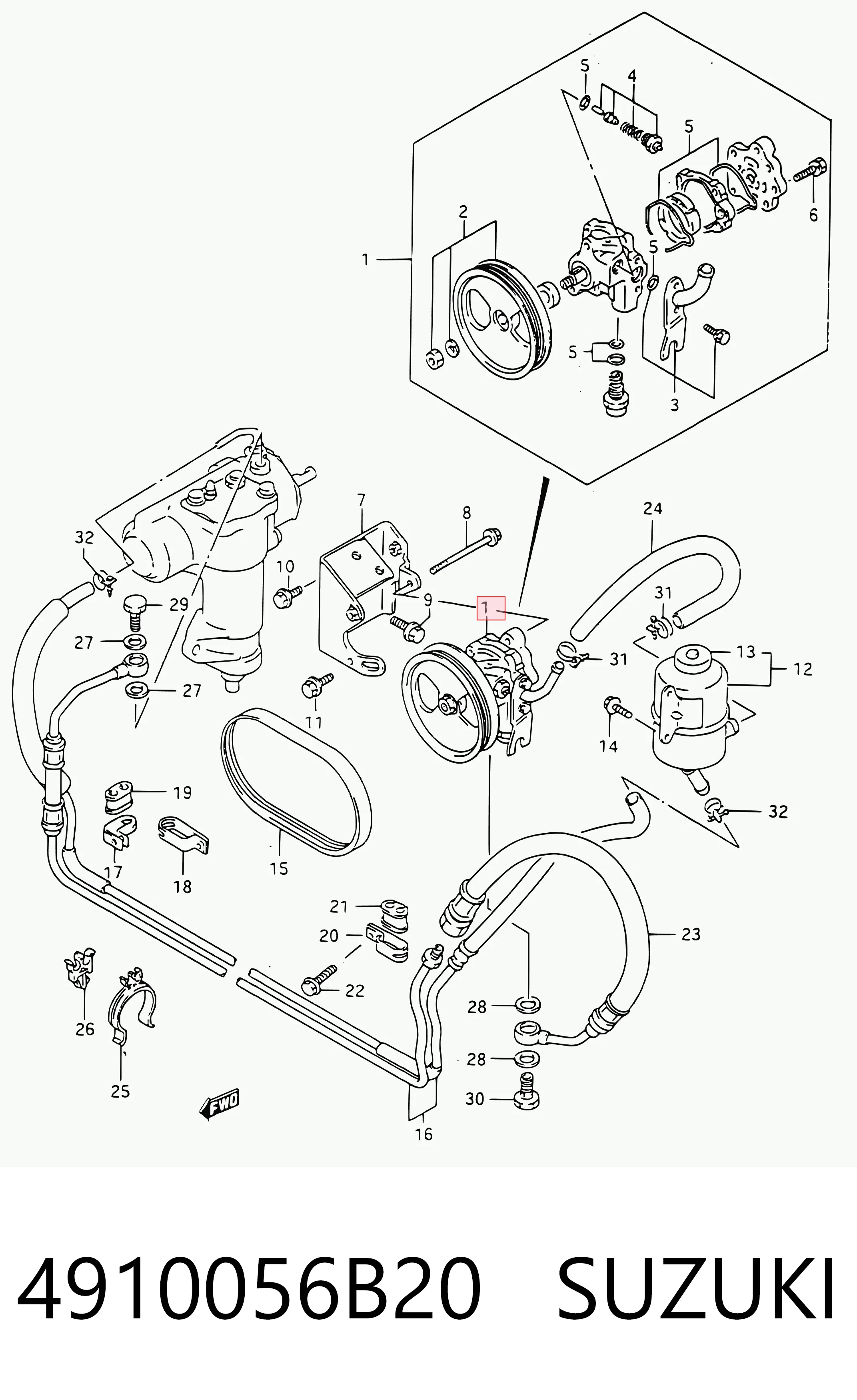 Bomba de dirección asistida  Suzuki Samurai SUV (SJ) (1988 - 2004) precio, desde 185,86 EUR
