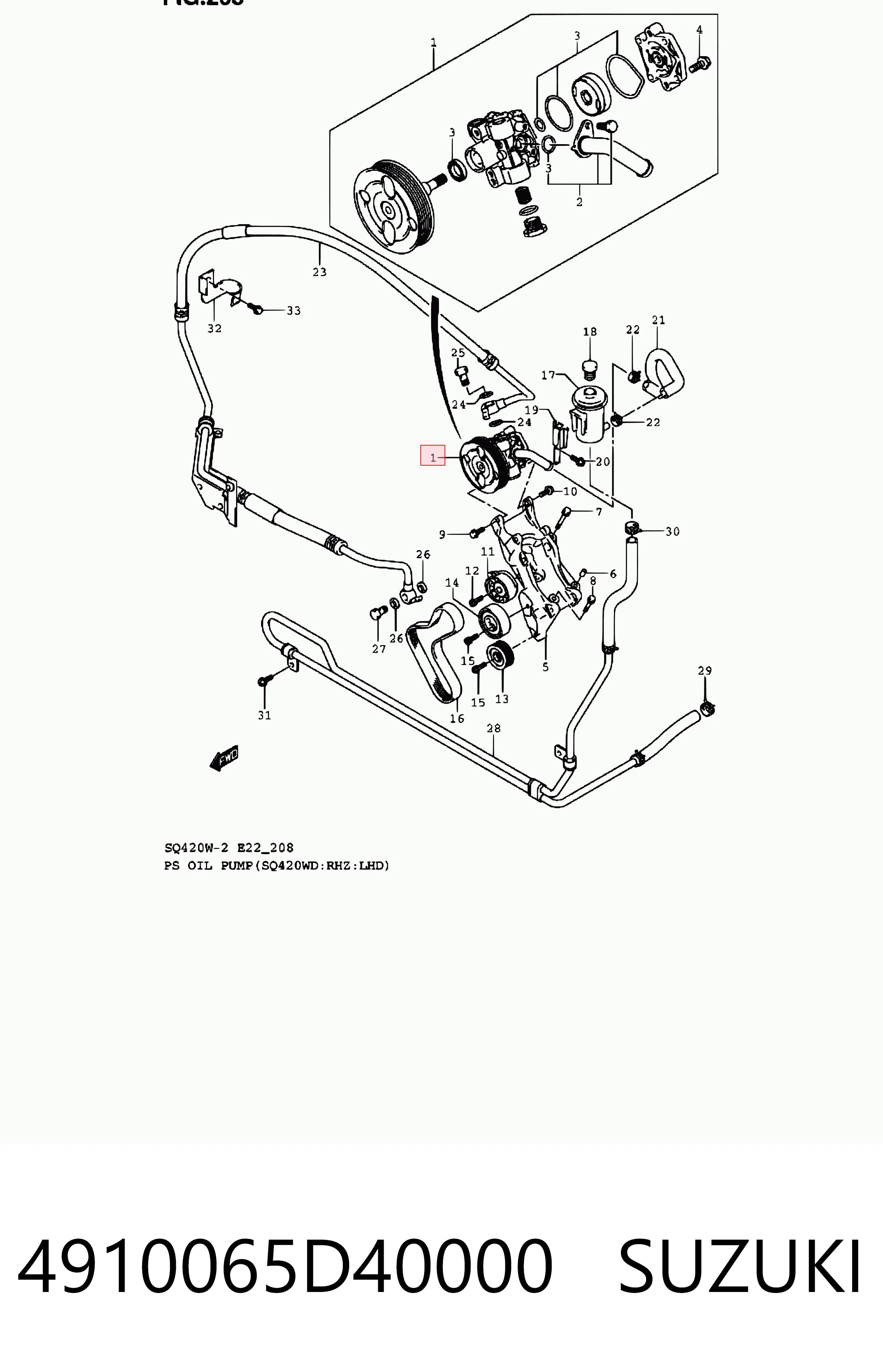 Bomba de dirección asistida 4910065D40000 SUZUKI