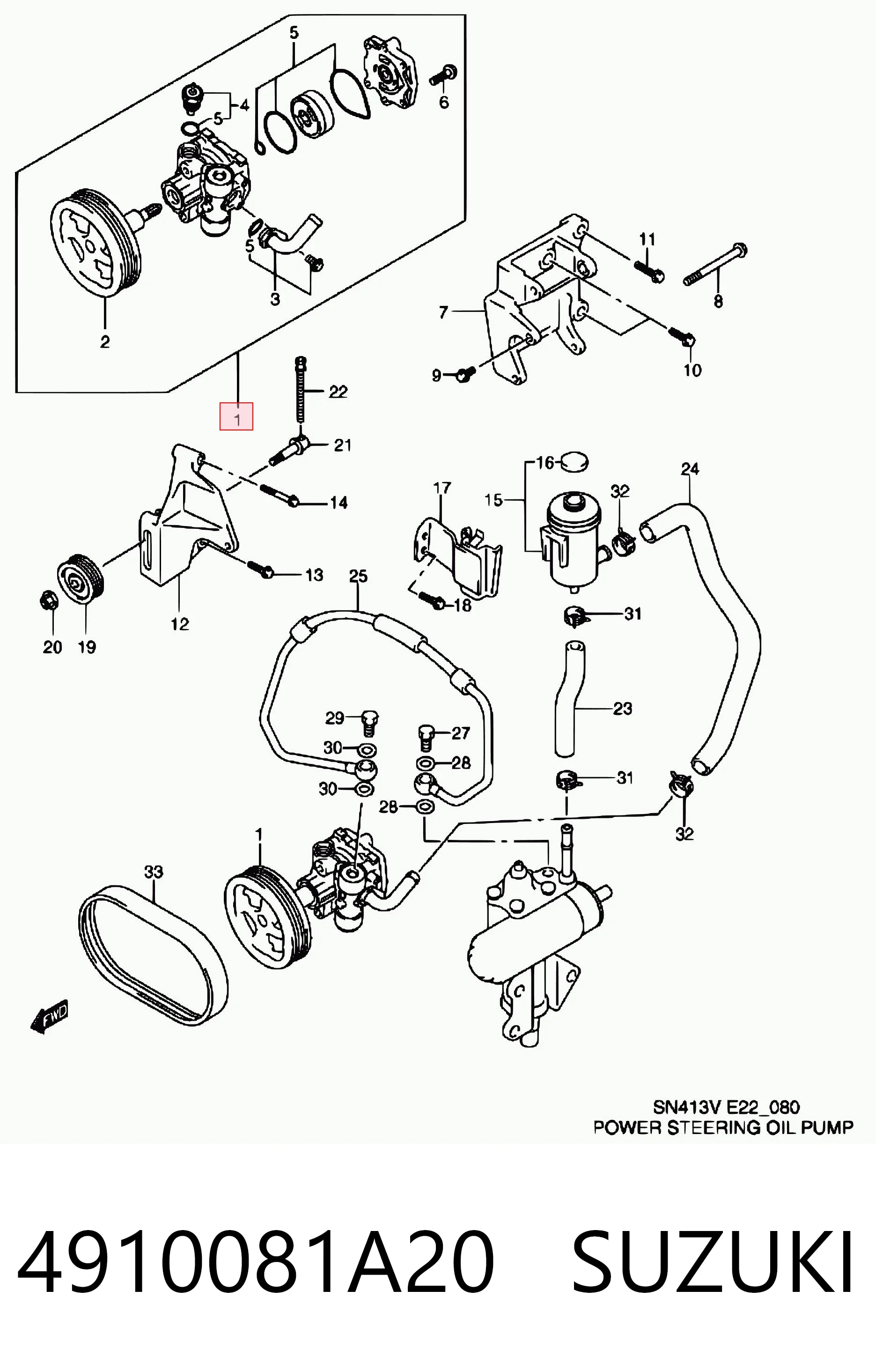 Bomba de dirección asistida  Suzuki Jimny SUV (FJ) (1998 - 2026) precio, desde 196,07 EUR