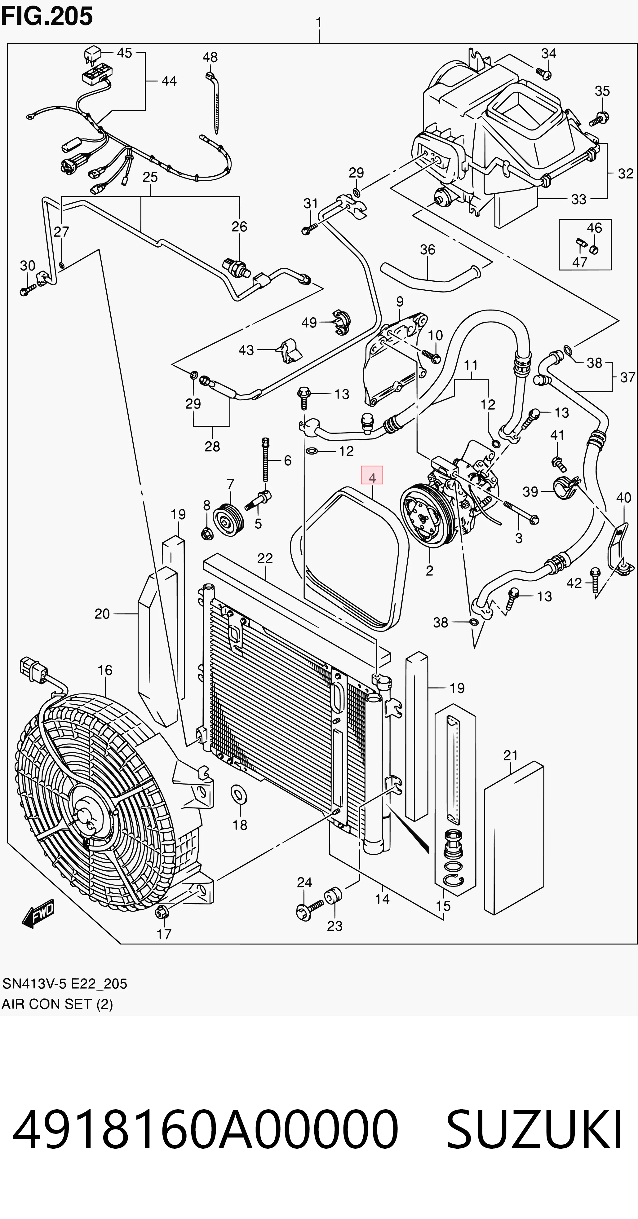Correa de accesorios 4918160A00000 SUZUKI