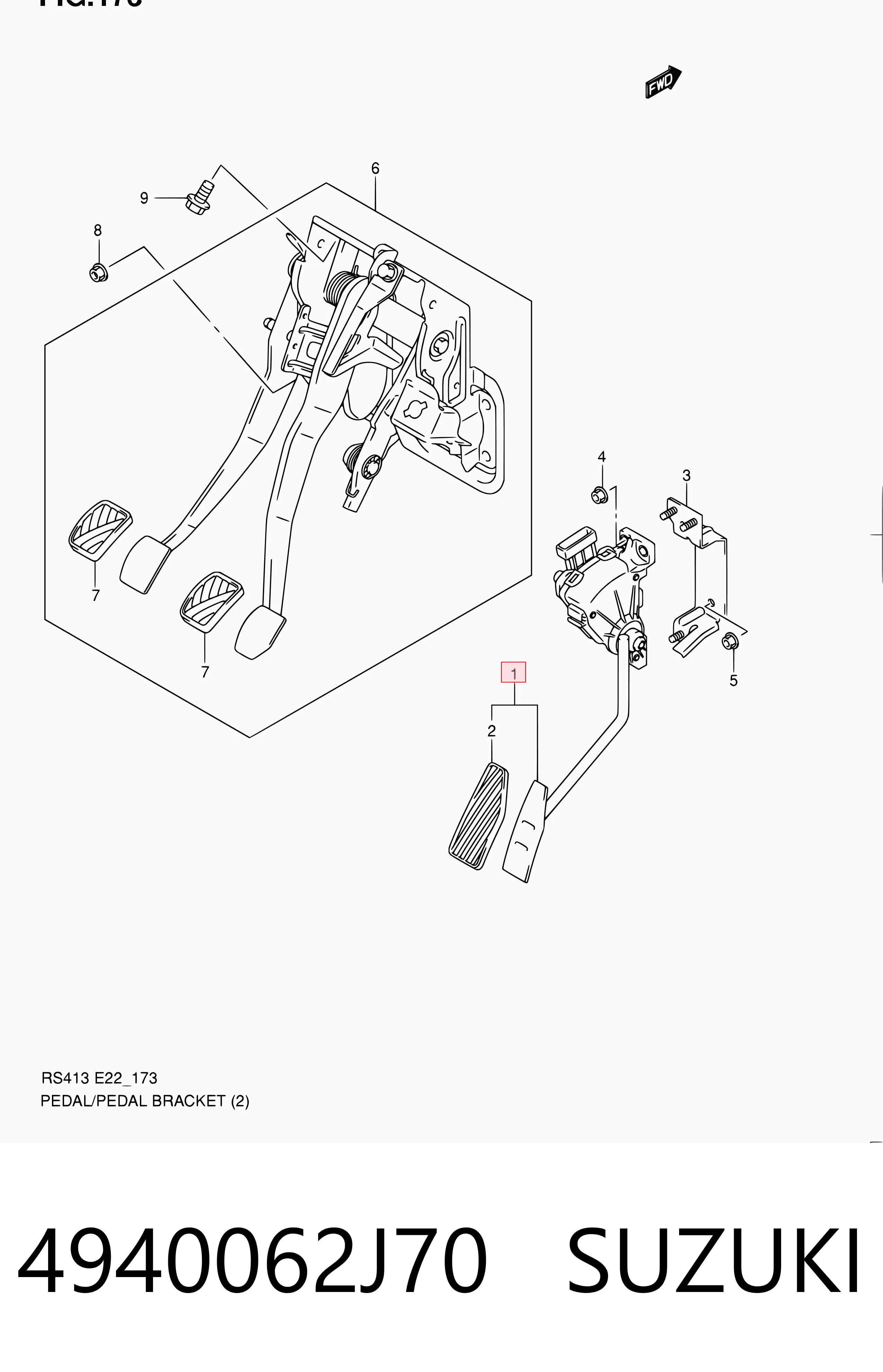 Pedal de aceleracion para Suzuki Swift III RS
