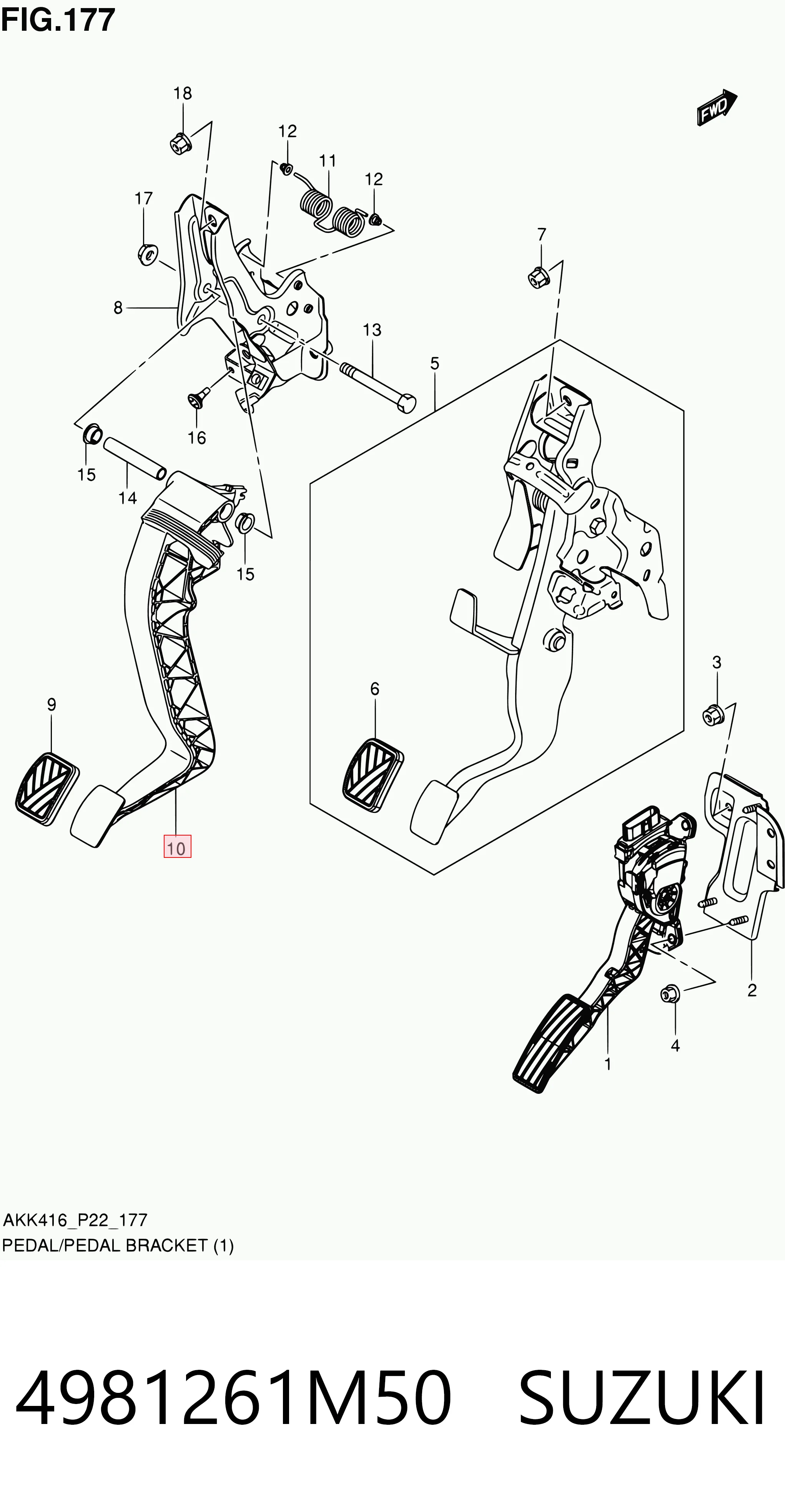 Comprar Pedal de embrague Suzuki Vitara LY a bajo precio