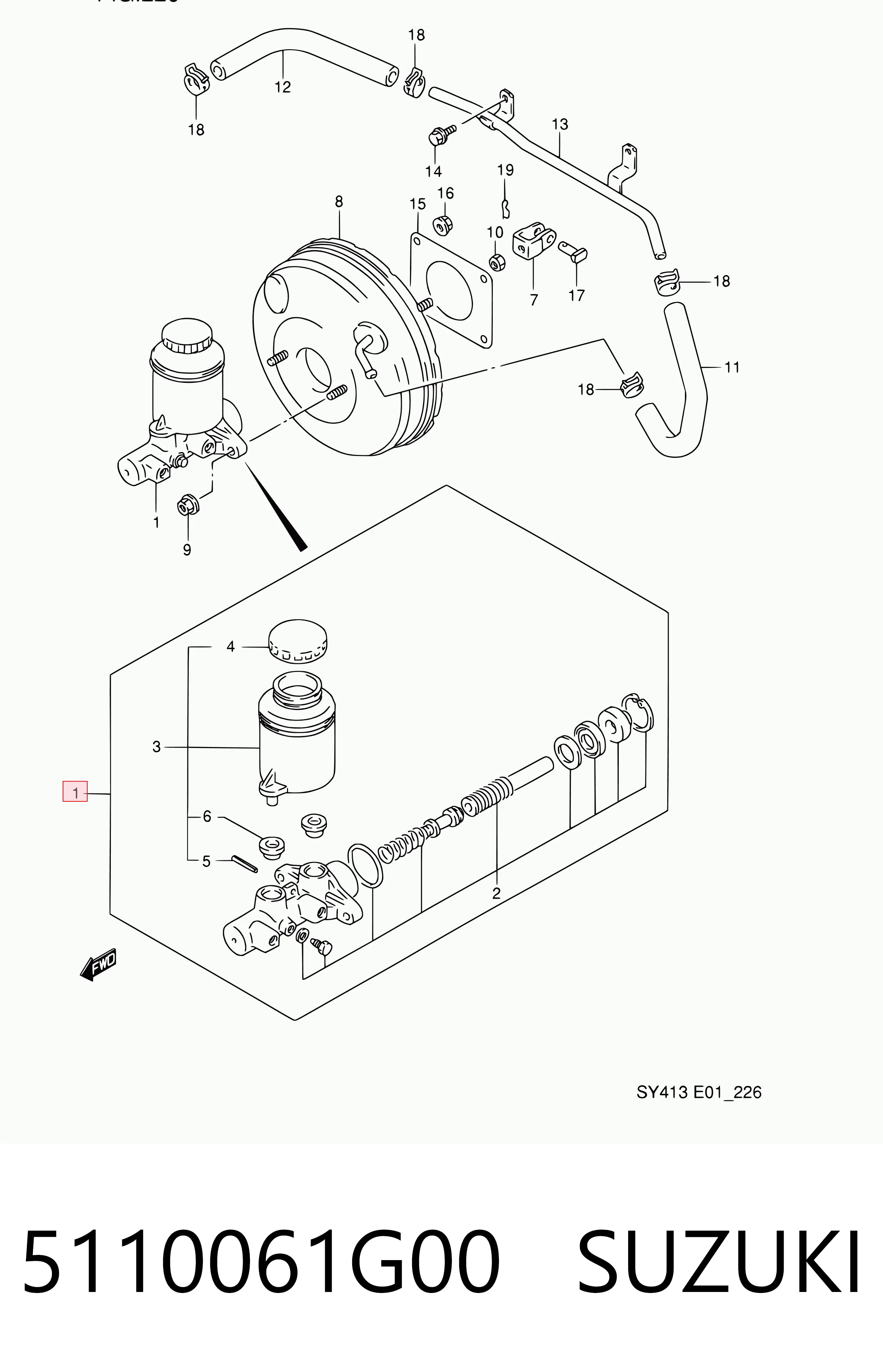 Comprar Cilindro principal de freno Suzuki Baleno  EG a bajo precio