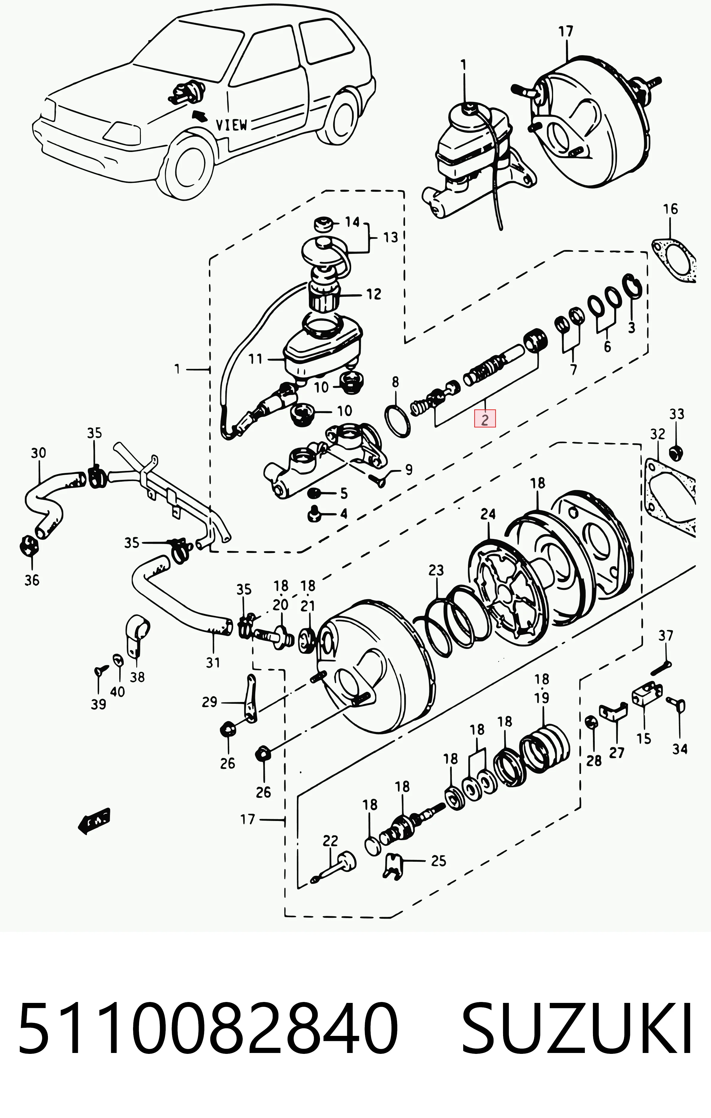 Comprar Juego de reparación del cilindro maestro de freno Suzuki Swift I AA a bajo precio