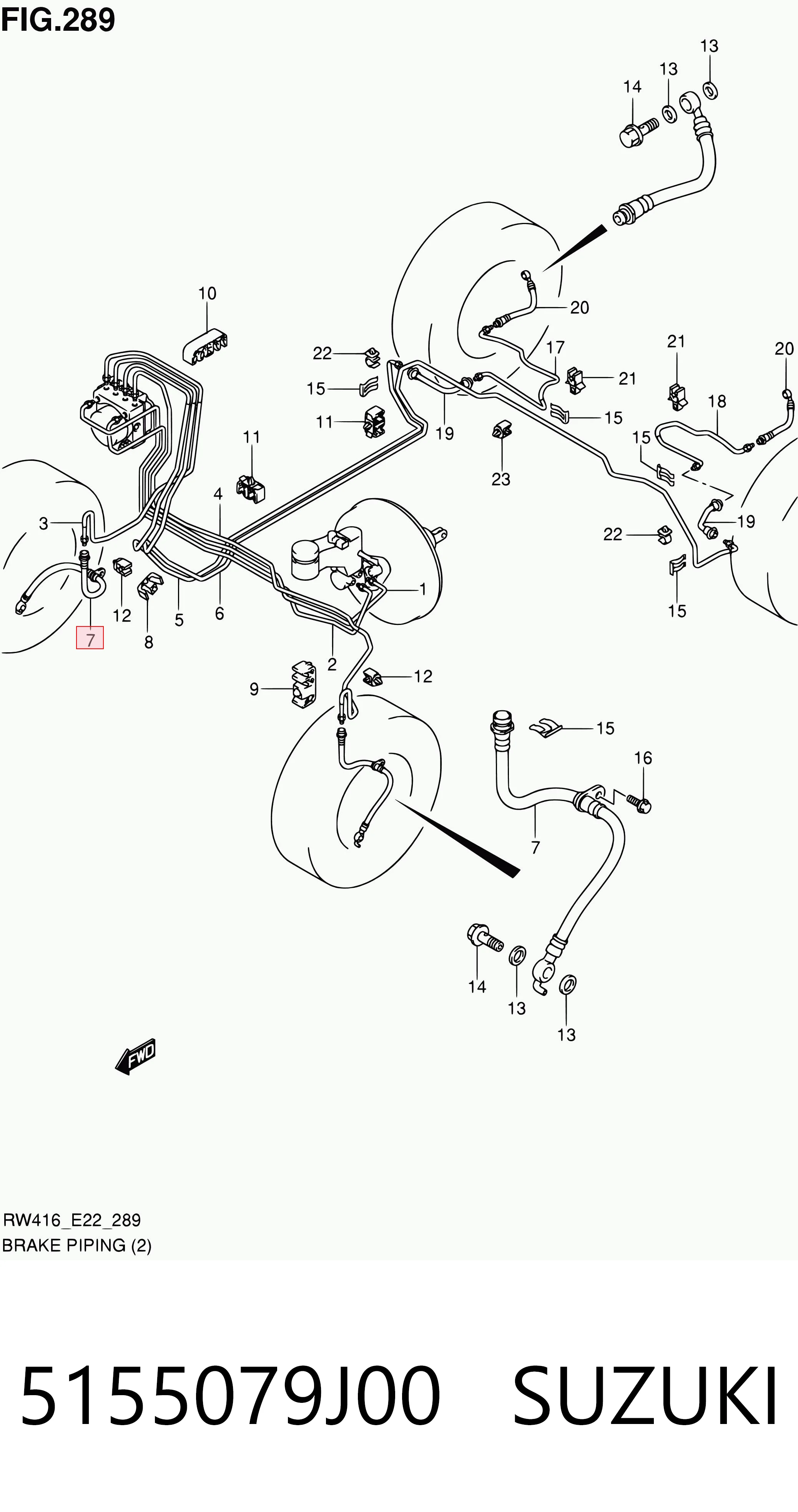 Tubo flexible de frenos delantero para Suzuki SX4  (GY)