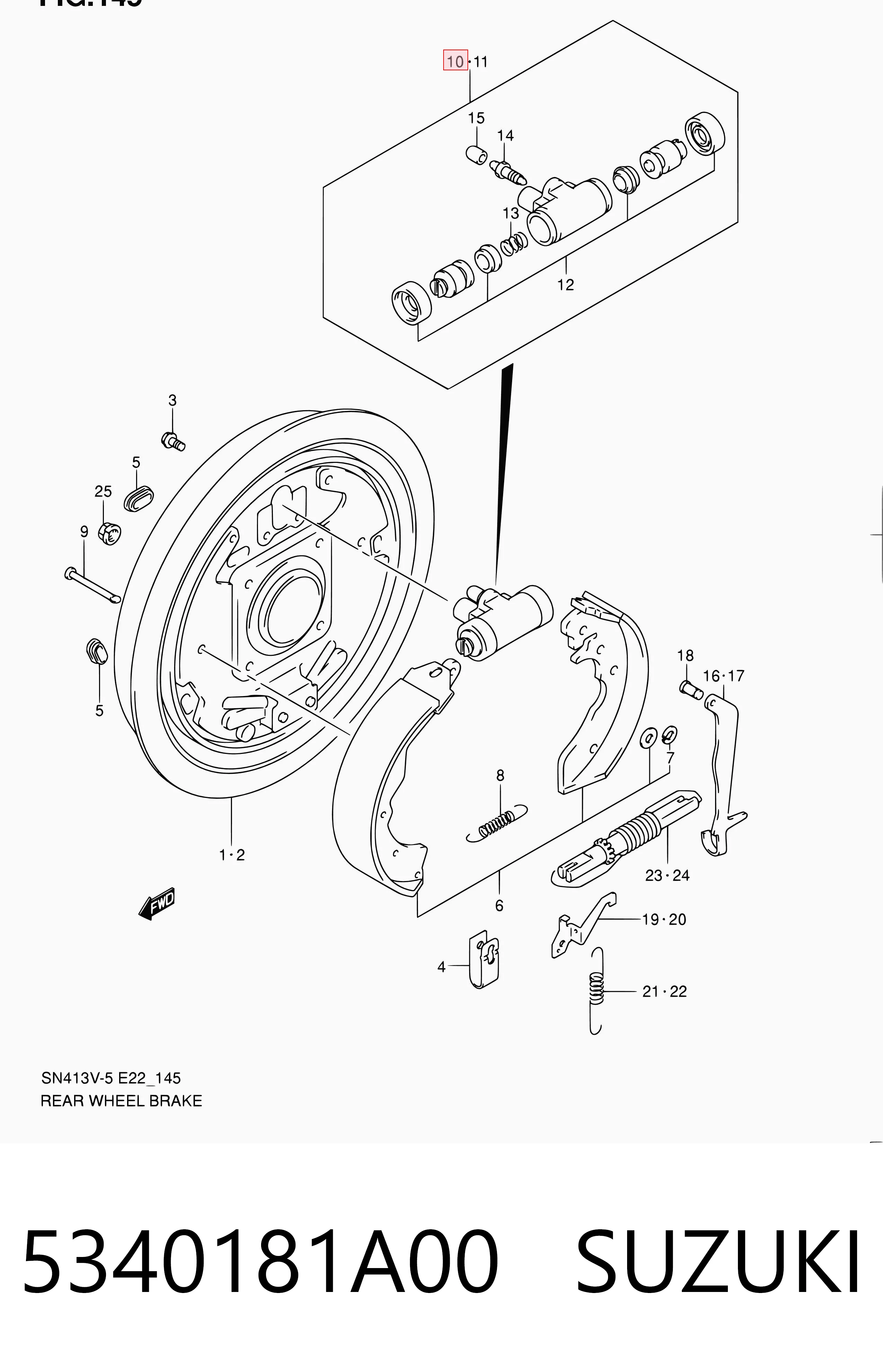 Comprar Cilindro de freno de rueda trasera Suzuki Jimny  SN, JB a bajo precio