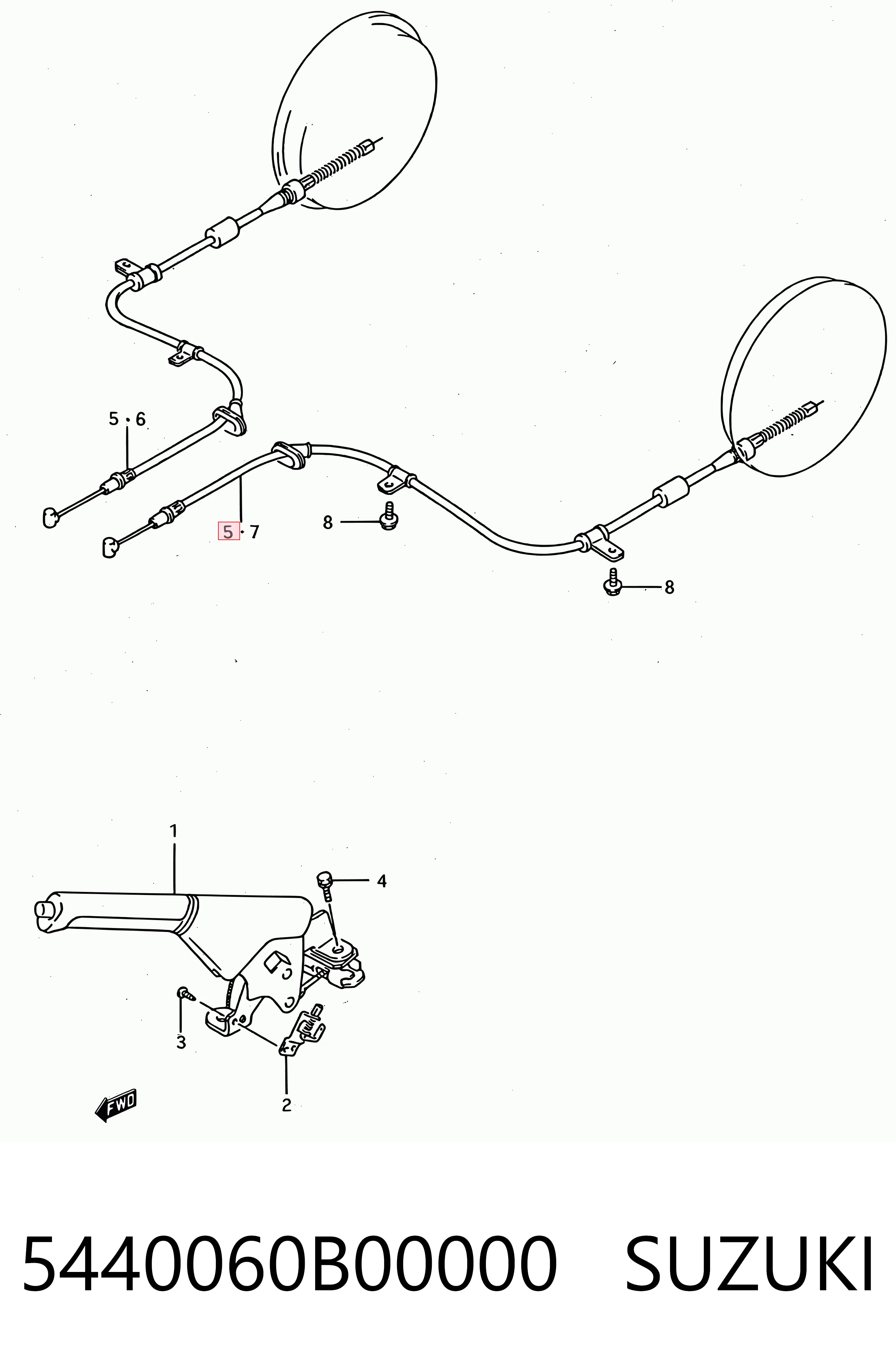 Cable de freno de mano trasero derecho/izquierdo para Suzuki Swift  SF413