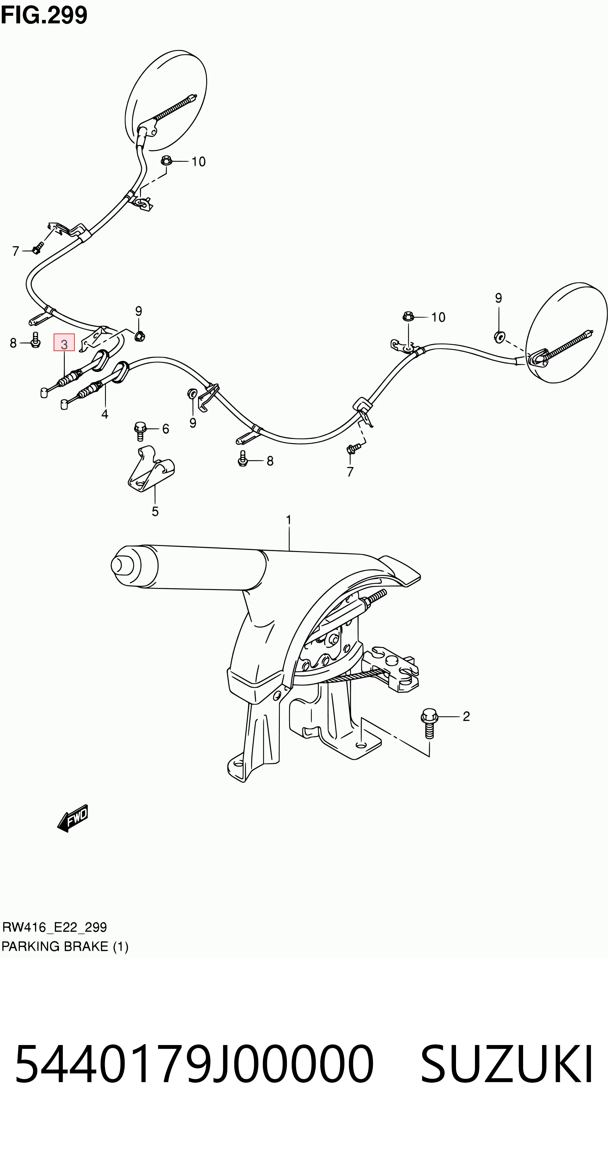 Comprar Cable de freno de mano trasero derecho Suzuki SX4 GY a bajo precio