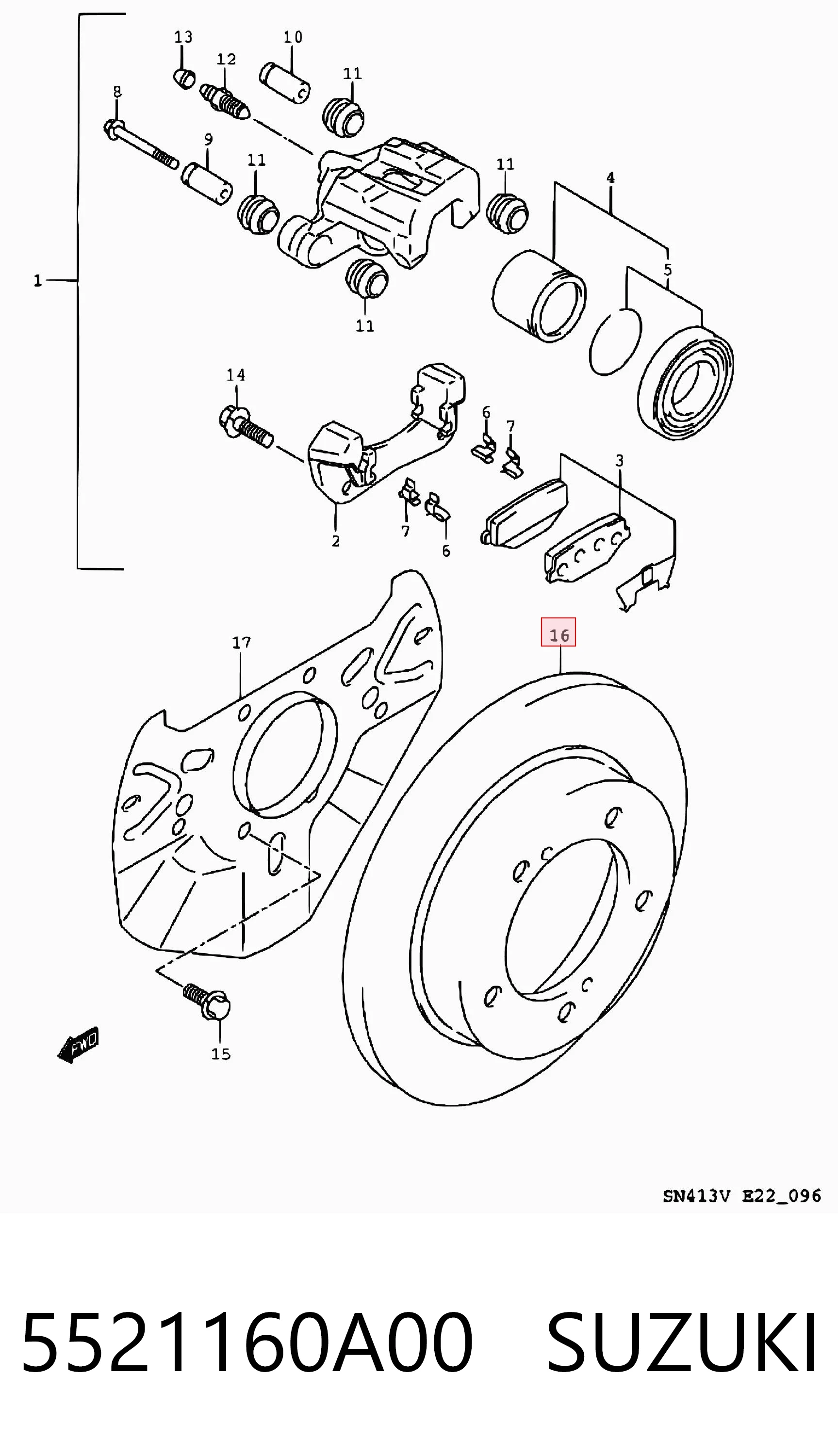 5521160A00 Suzuki Discos