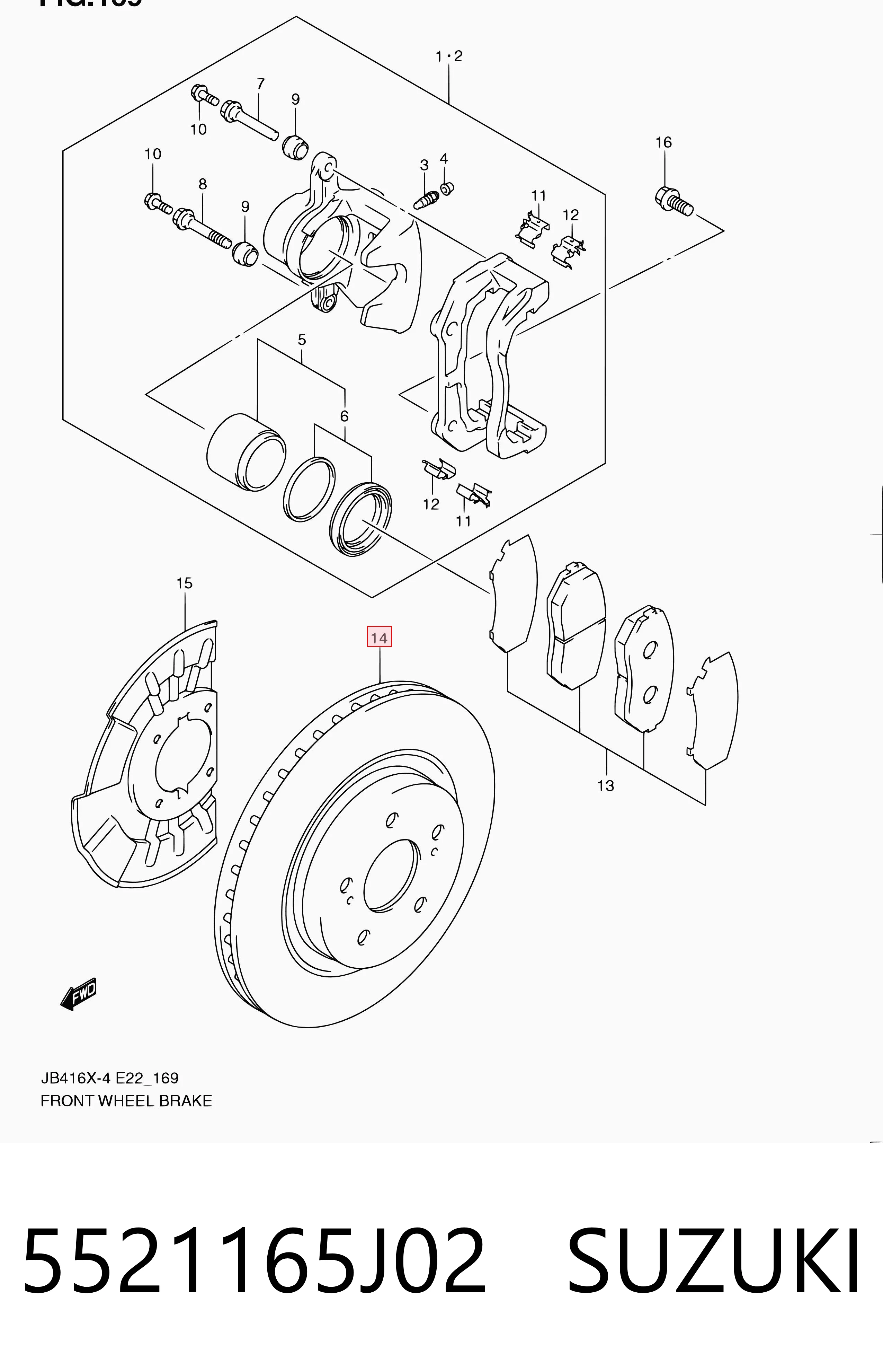 5521165J02 Suzuki Discos
