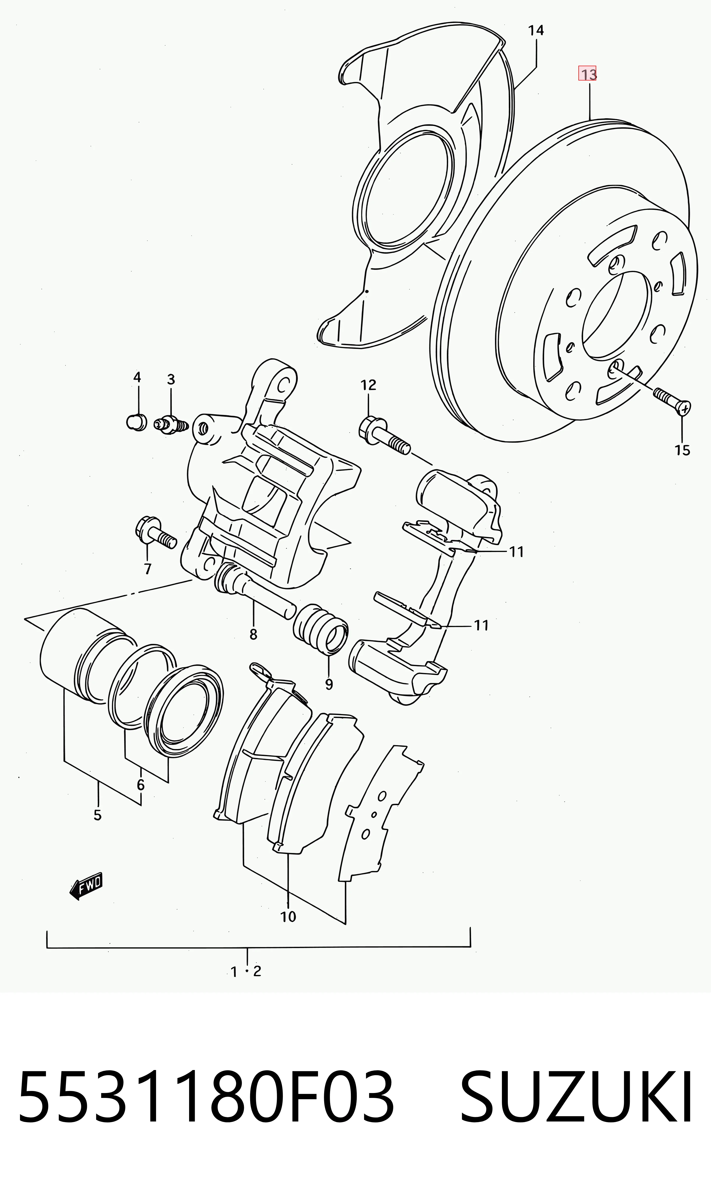 Disco de freno delantero para Suzuki Swift (SF413)