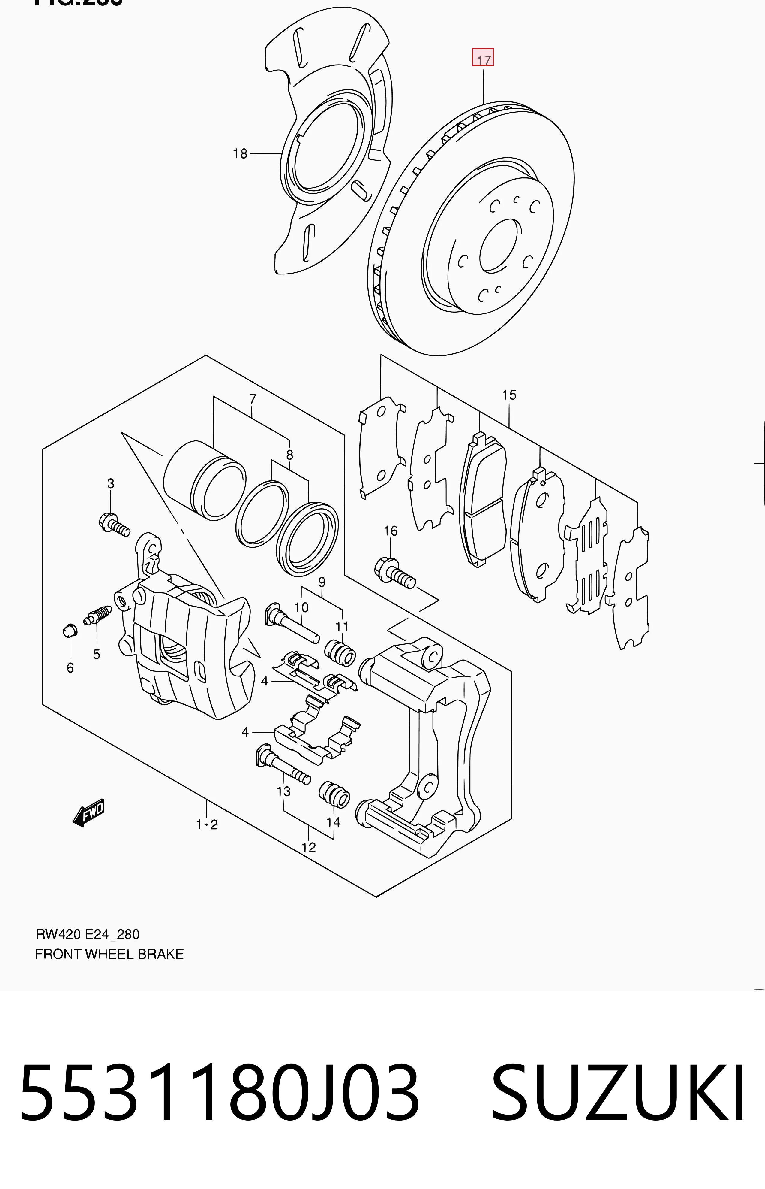 5531180J03 Suzuki Discos