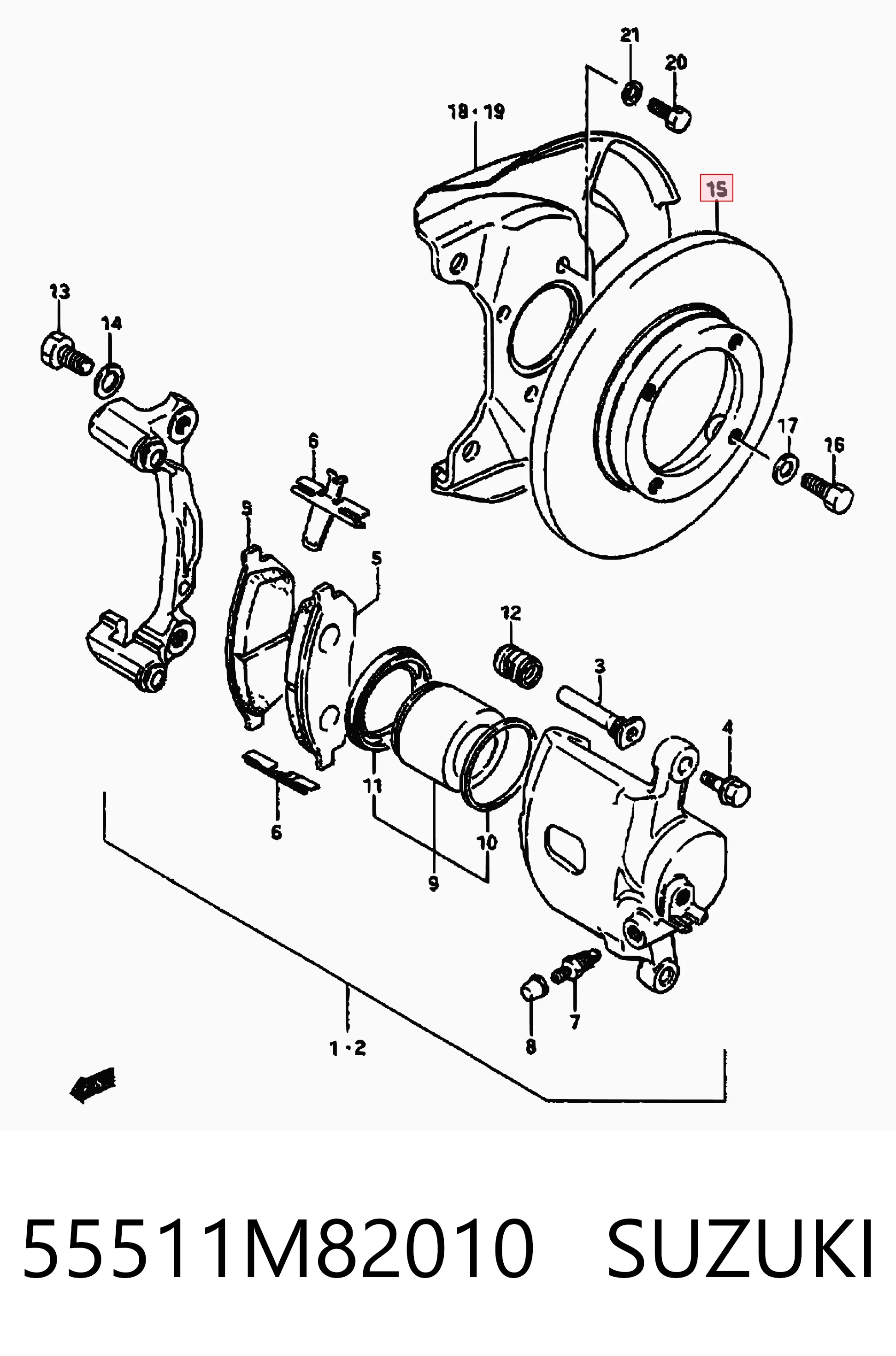 Disco de freno para Suzuki Alto EC