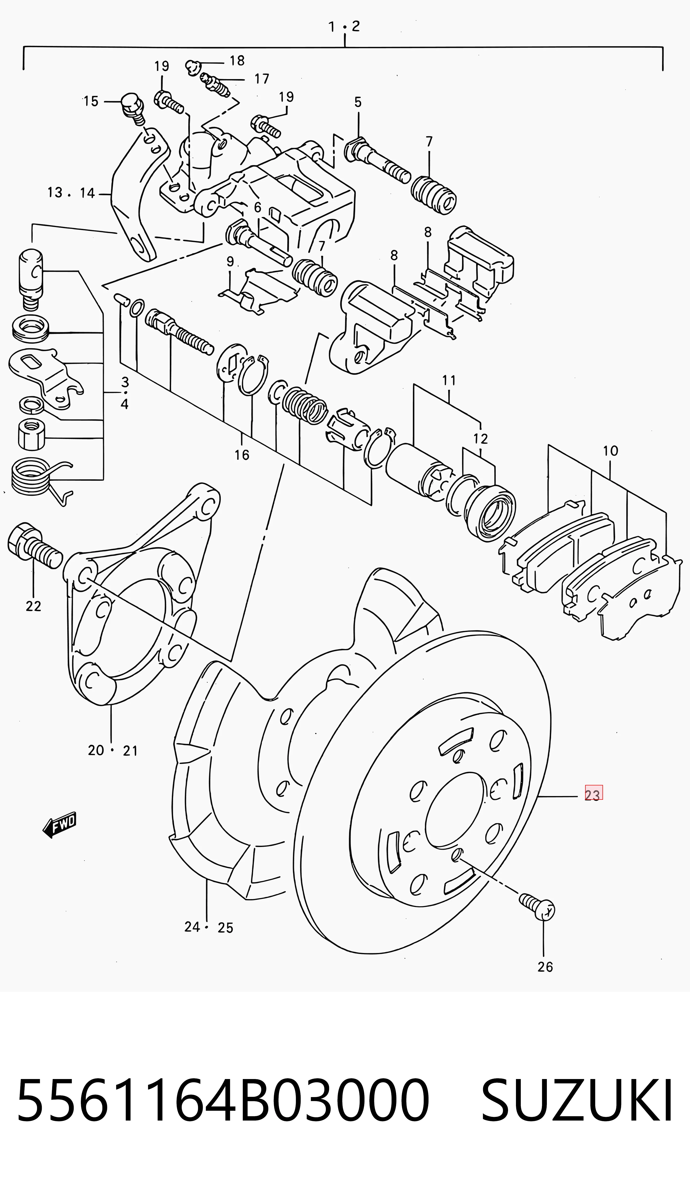 Comprar Disco de freno trasero Suzuki Swift I AA a bajo precio