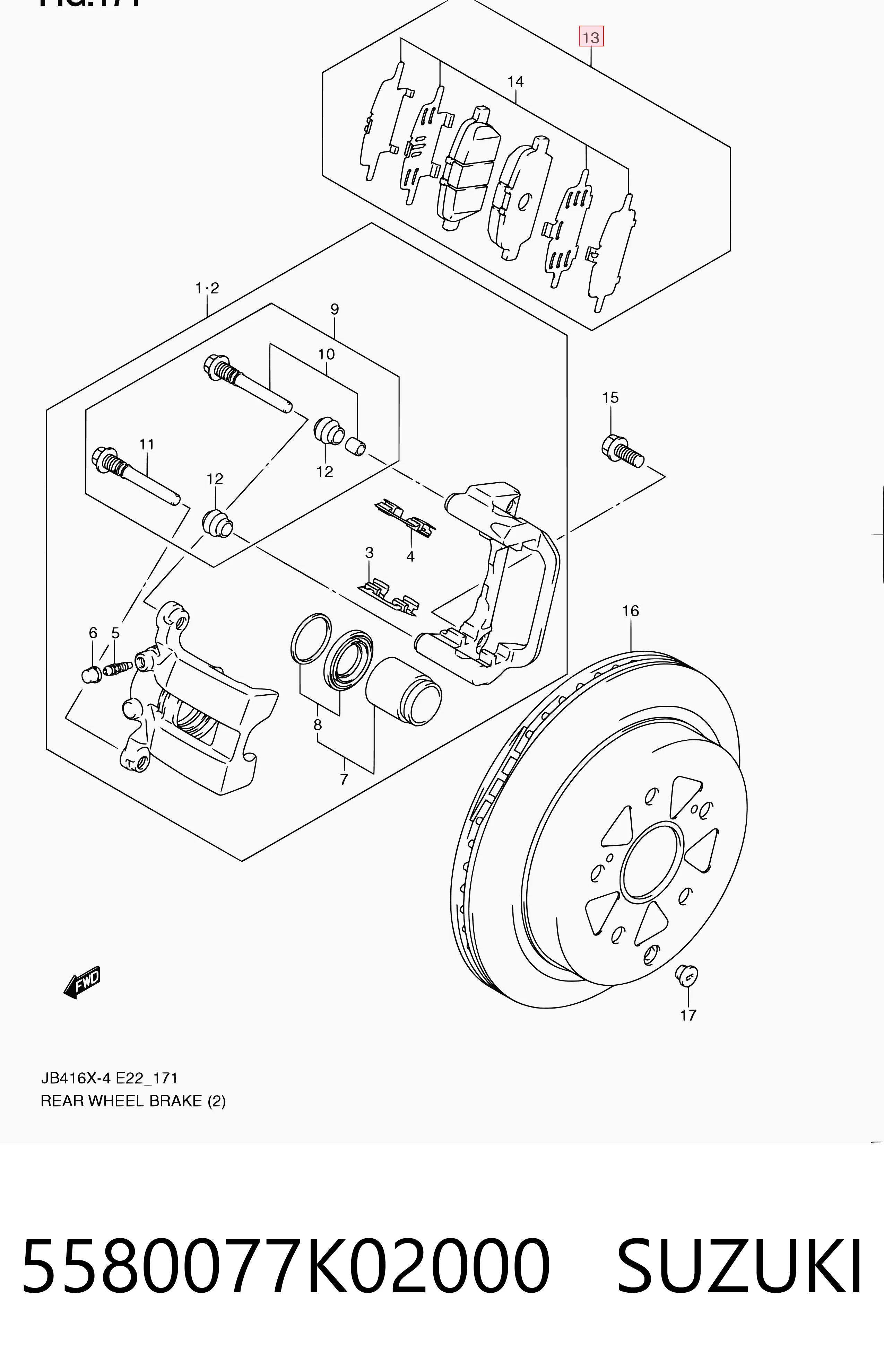 Comprar Pastillas de freno traseras de disco Suzuki Grand Vitara JC a bajo precio