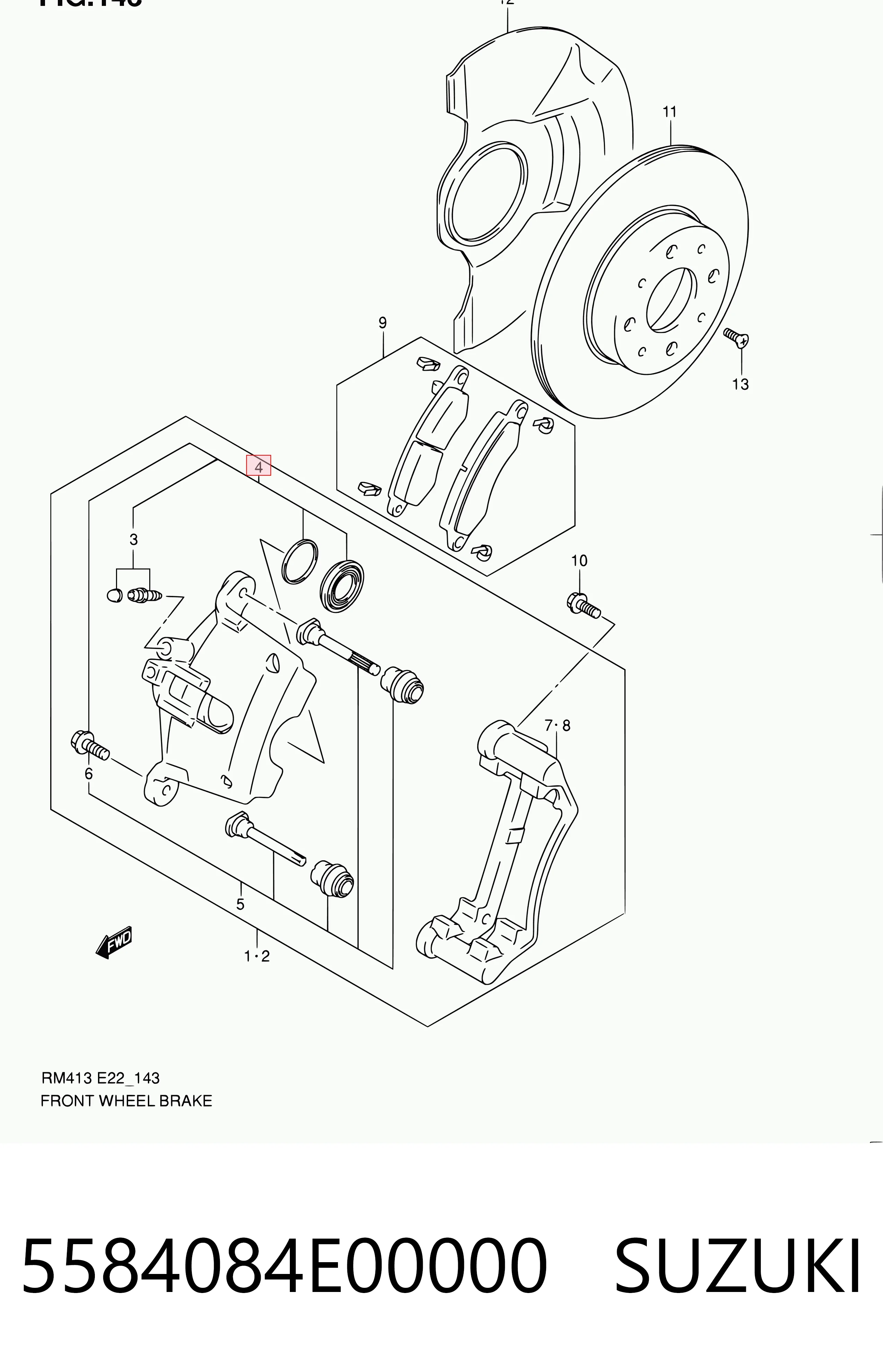 Kit de reparación de frenos Suzuki Ignis II