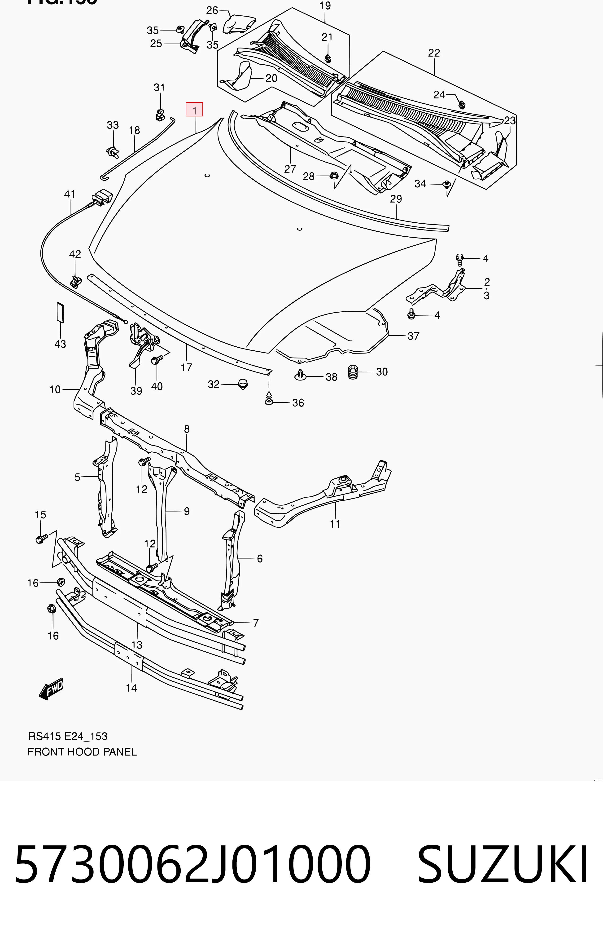 Capot Suzuki Swift III (RS)