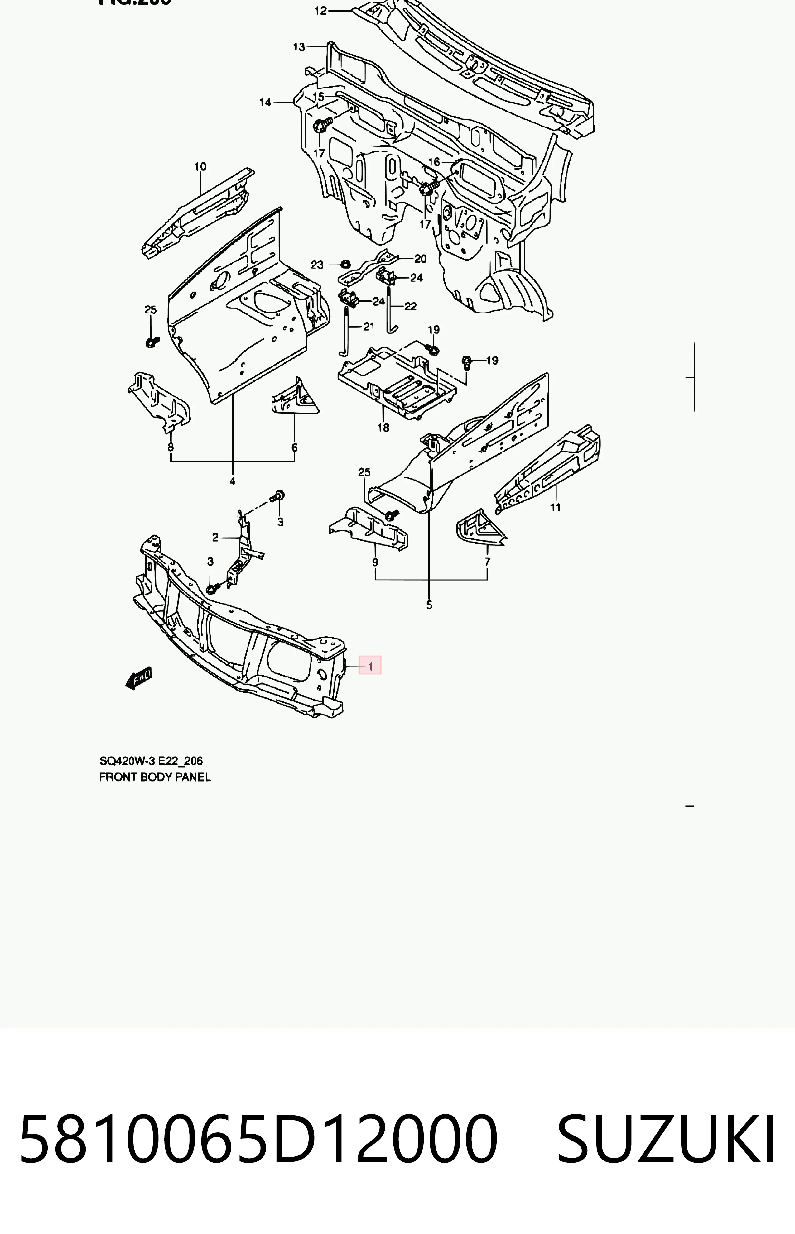 Comprar Panel de soporte del radiador y montaje de faros Suzuki Grand Vitara FT, HT a bajo precio