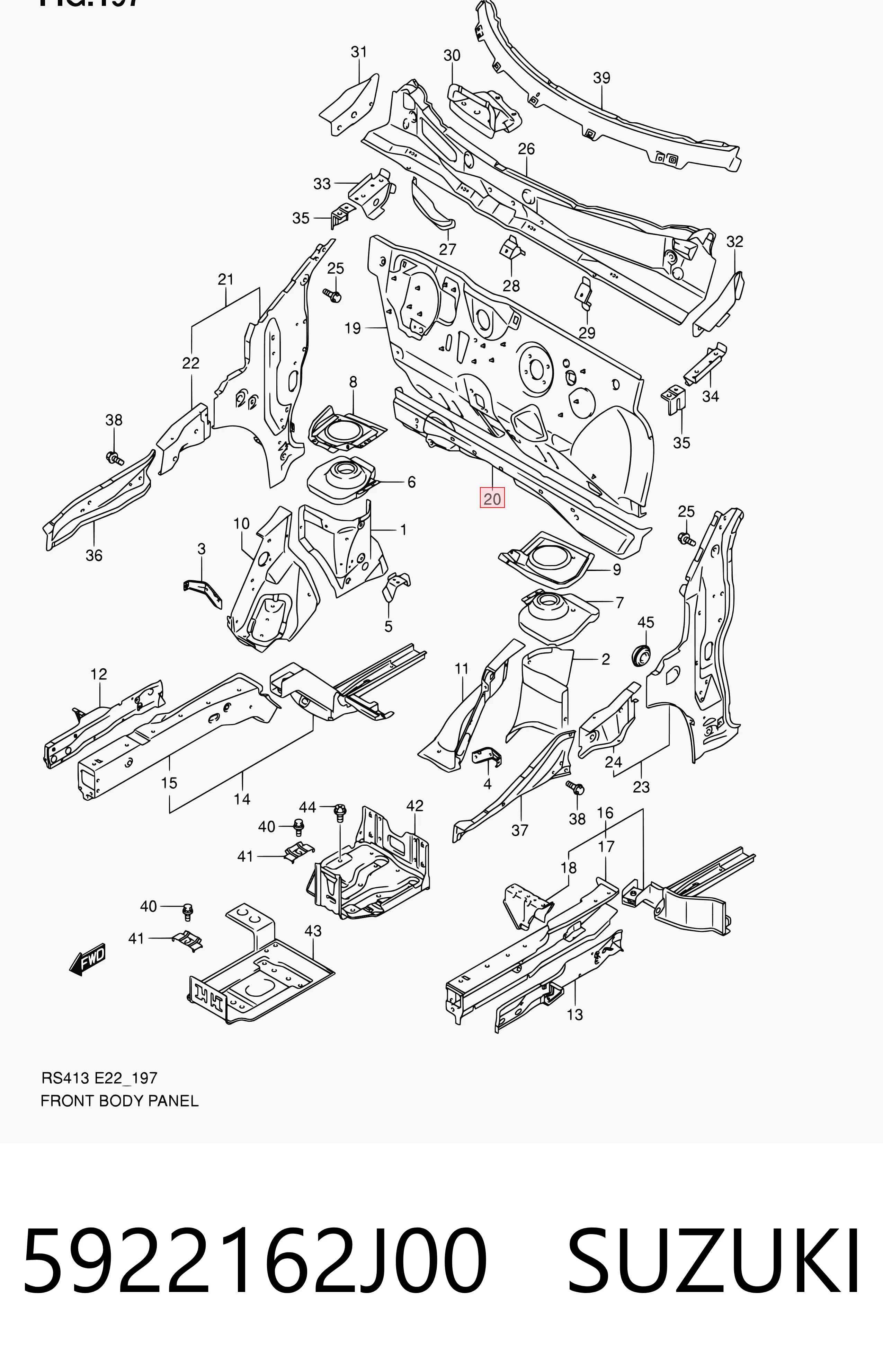 Comprar Panel de soporte del radiador y montaje de faros Suzuki Swift III RS a bajo precio