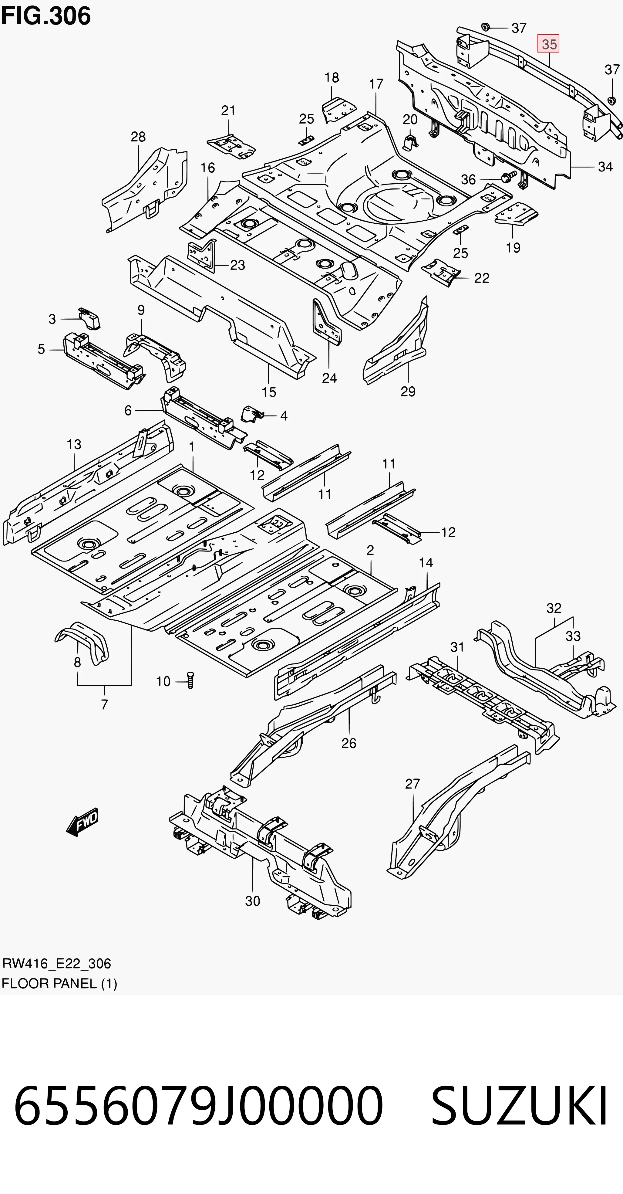 Refuerzo parachoques trasero para Suzuki SX4  GY