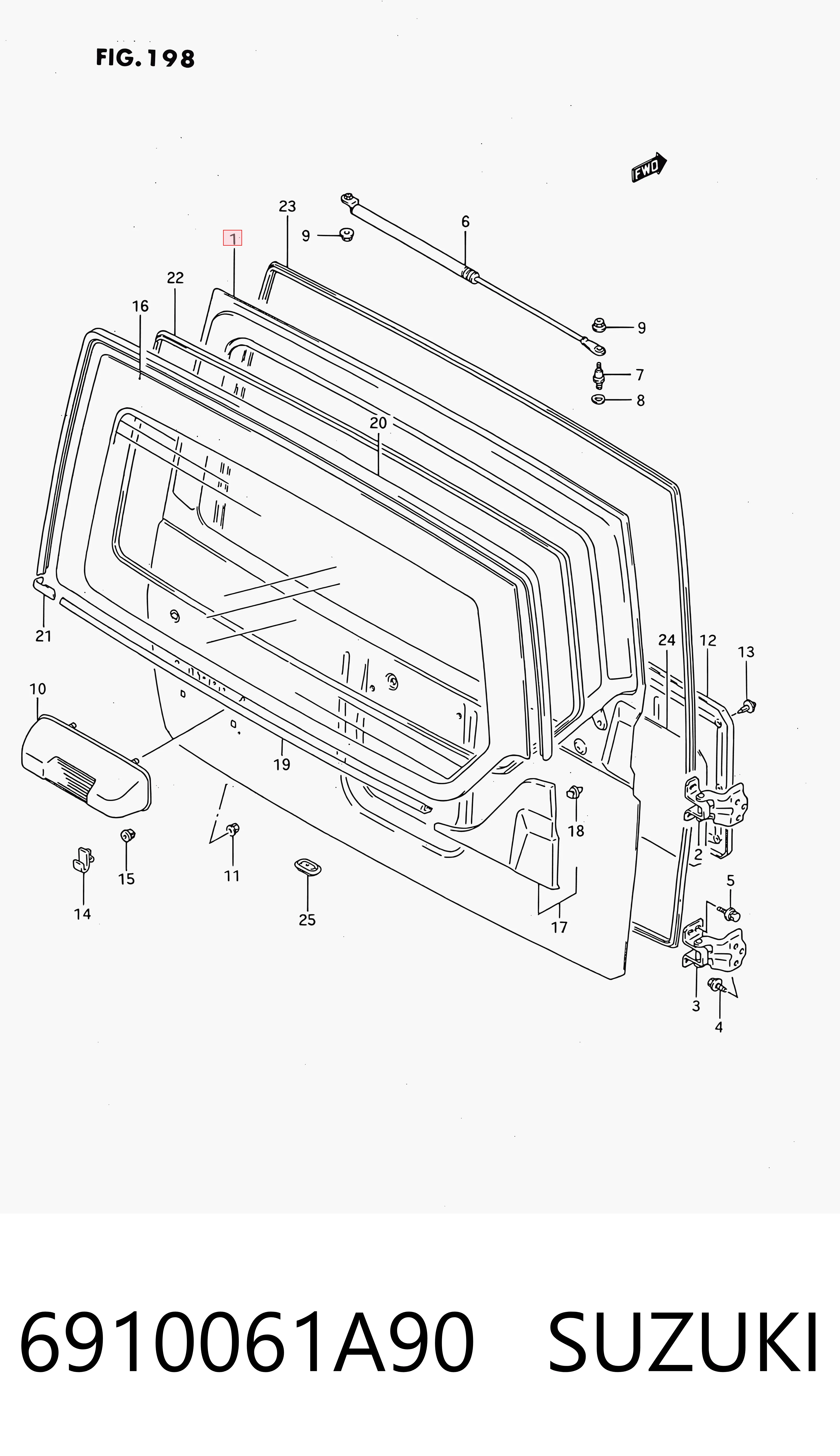 Porton trasero para Suzuki Vitara  ETJA