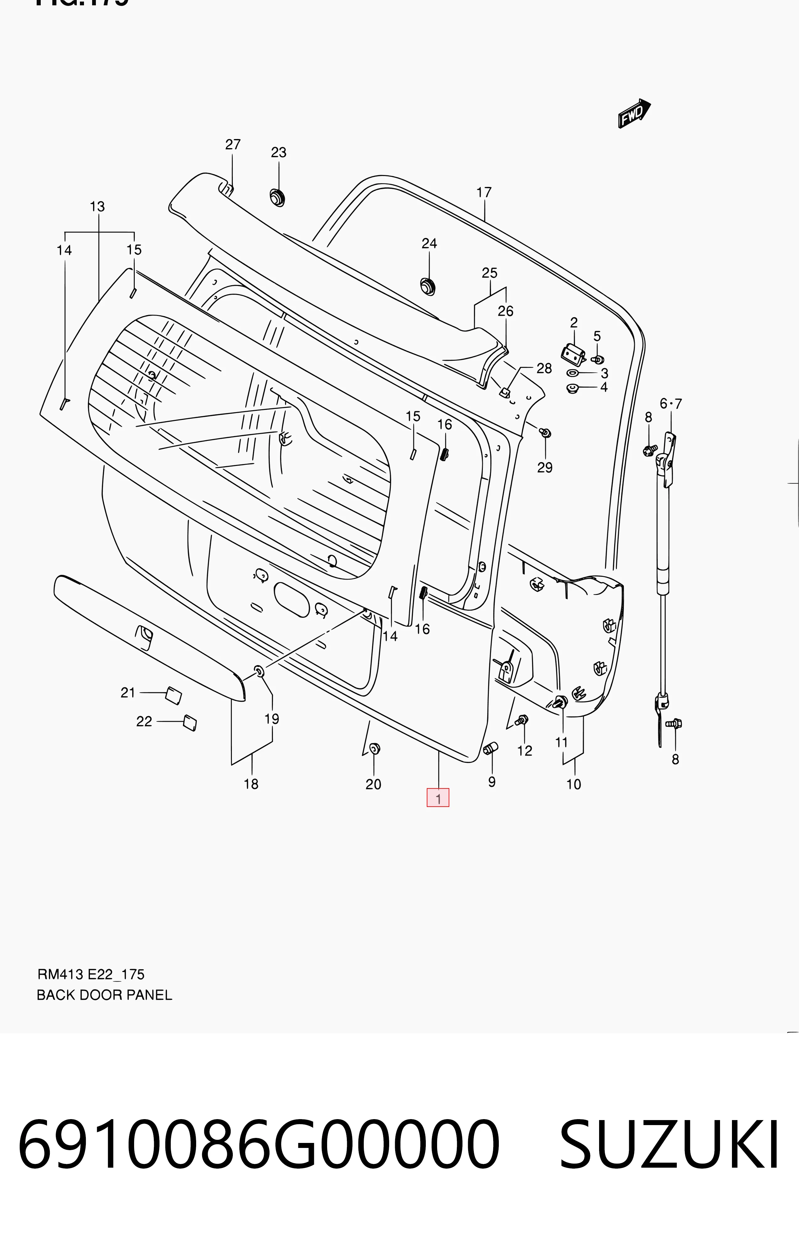 Comprar Puerta del maletero, trasera Ignis II FH