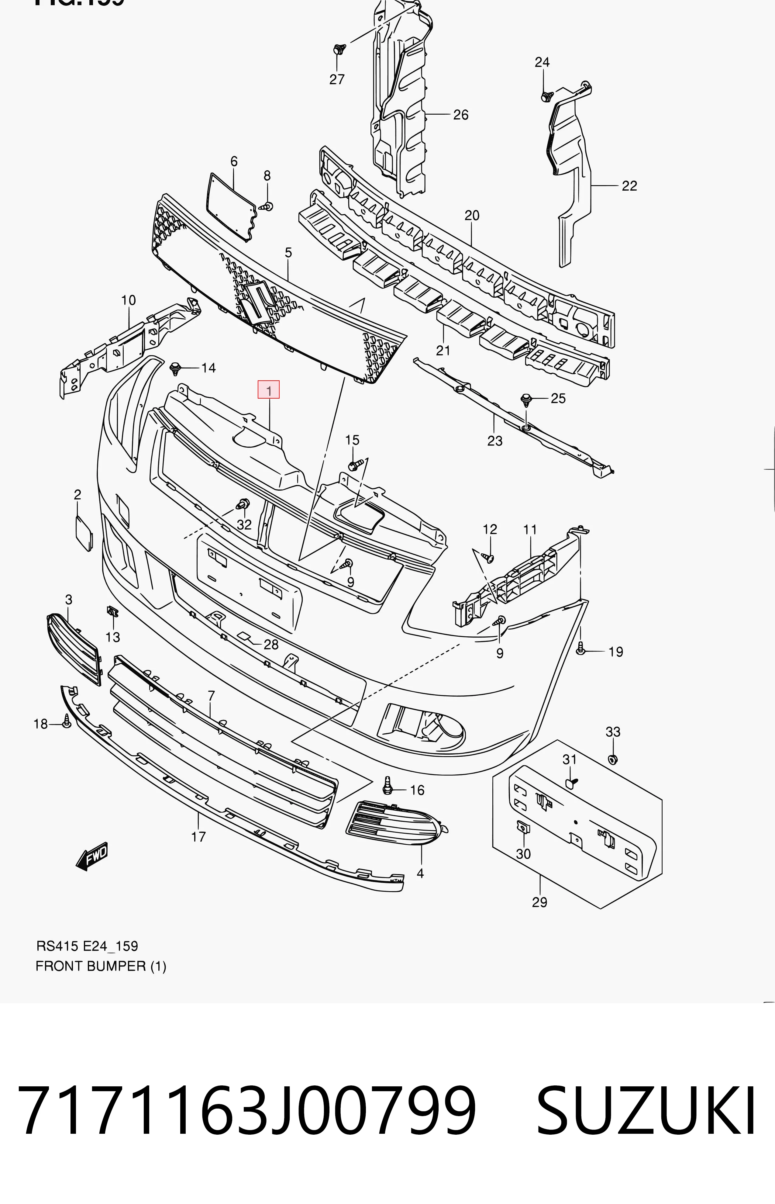 Parachoques Suzuki Swift III (RS)