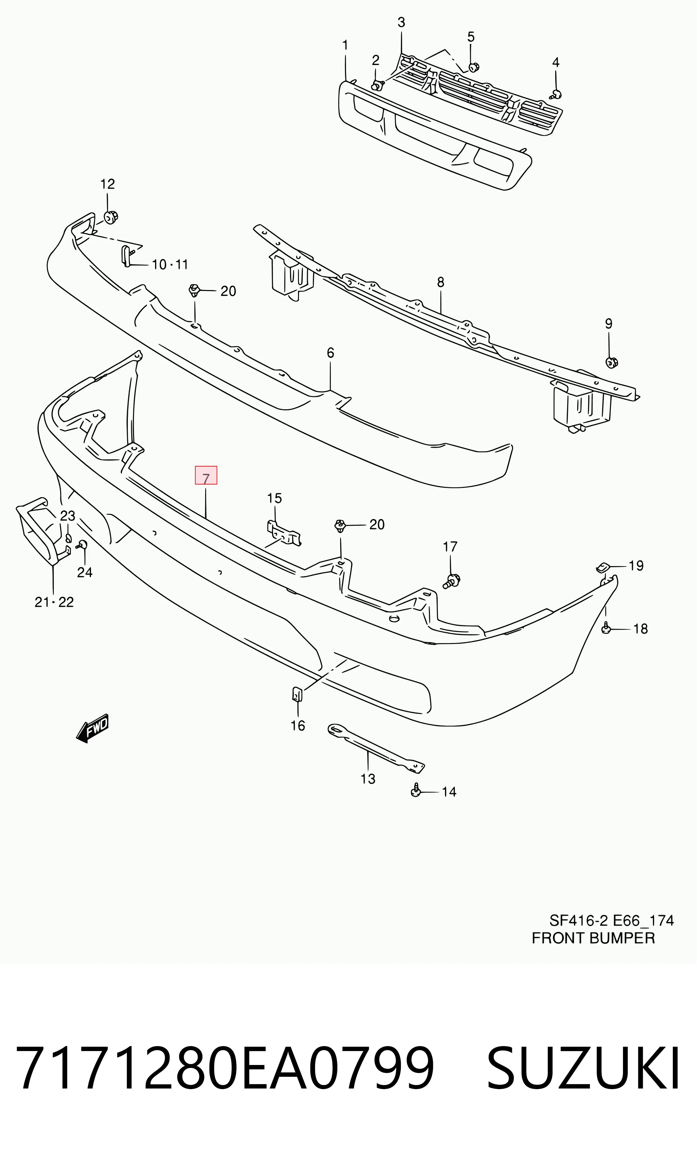 Comprar Parachoques delantero Suzuki Swift II EA a bajo precio
