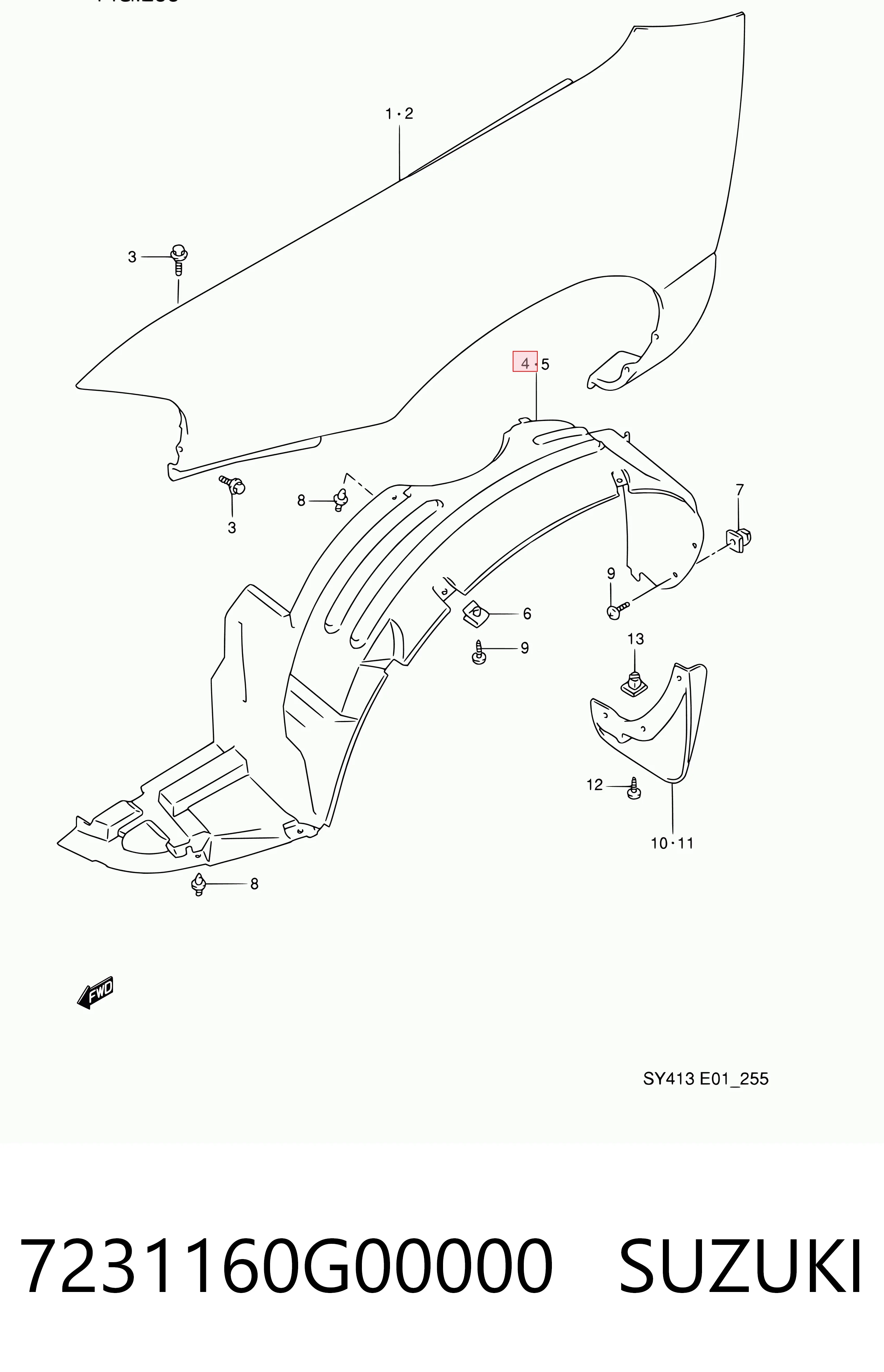 Paso rueda delantero derecho para Suzuki Baleno  EG