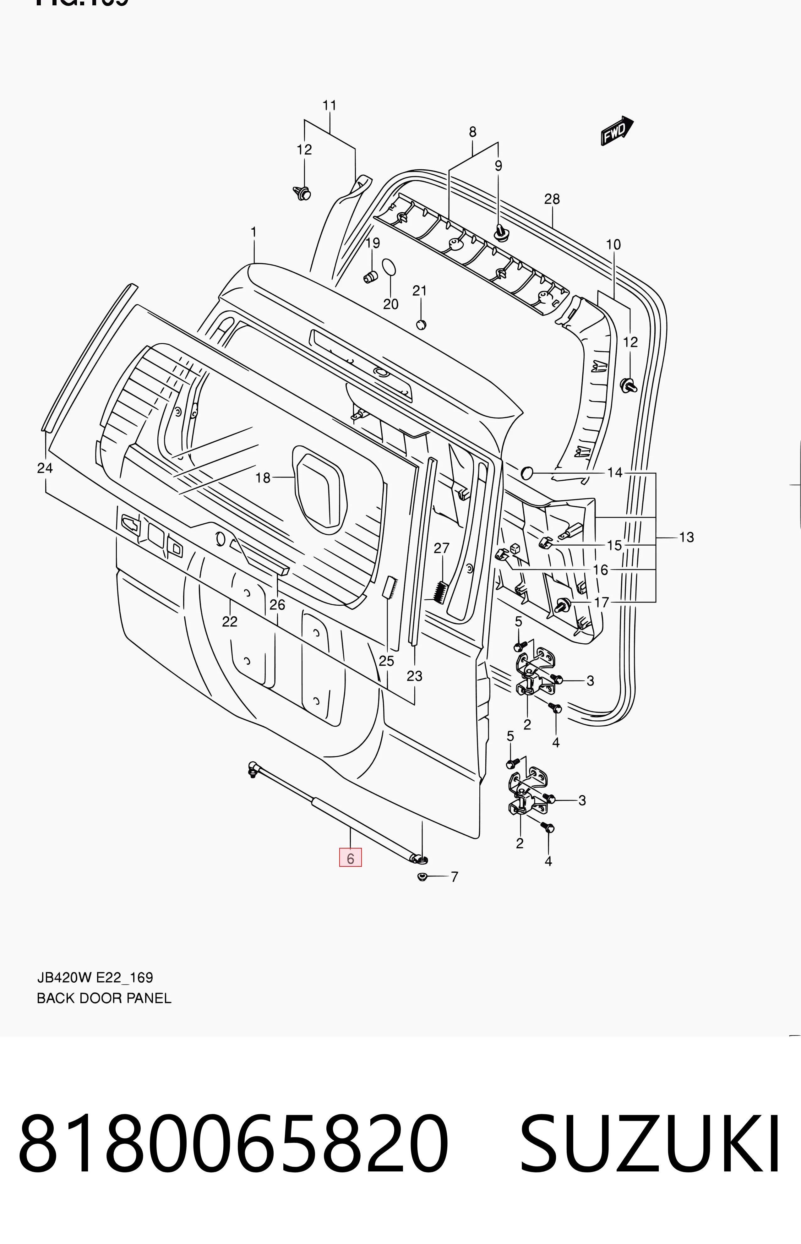 Muelle neumatico maletero Suzuki Grand Vitara 