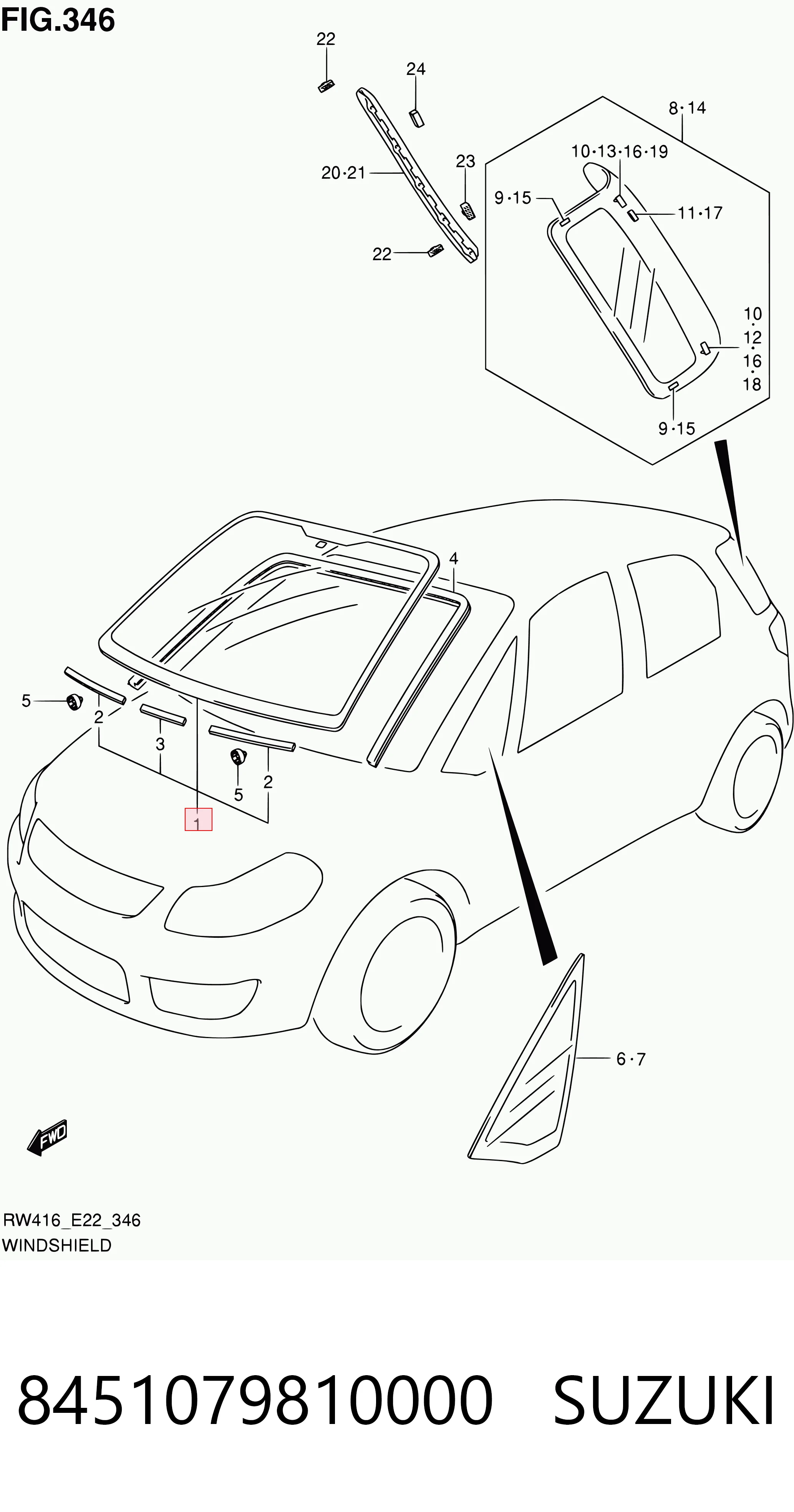 Parabrisas para Suzuki SX4 GY